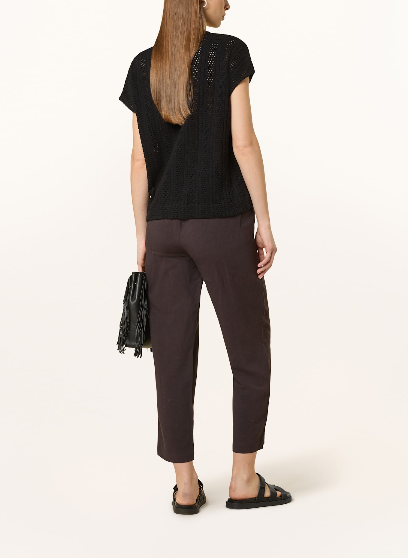 OPUS Strickshirt SANIELA: SCHWARZ