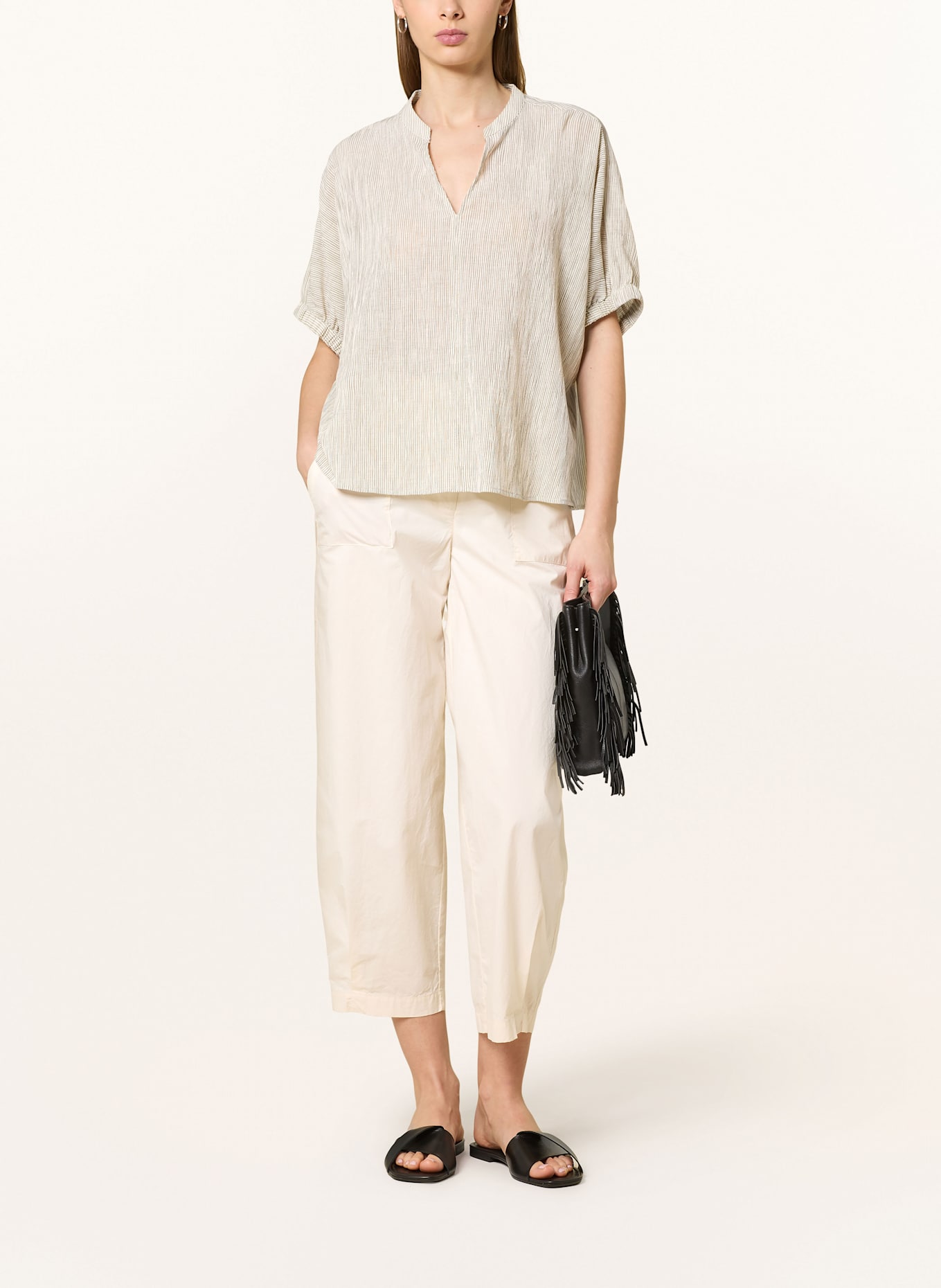 OPUS Blusenshirt FARULA mit 3/4-Arm: CREME