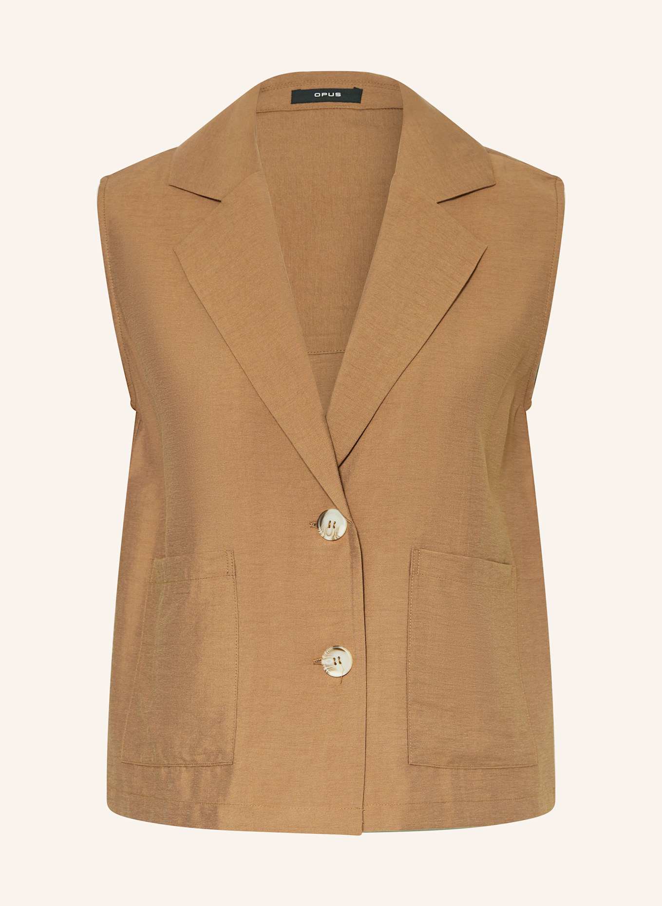 OPUS Blazerweste WILESSA: COGNAC