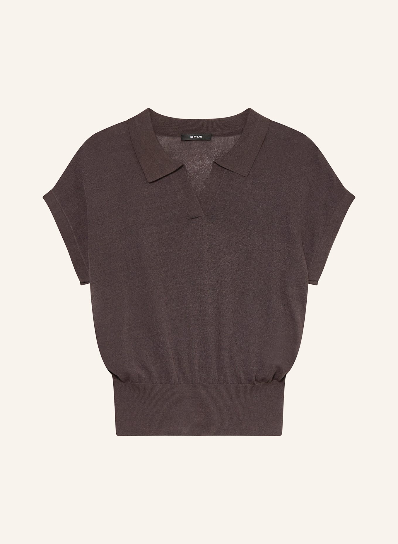 OPUS Strickshirt POSARA: DUNKELBRAUN