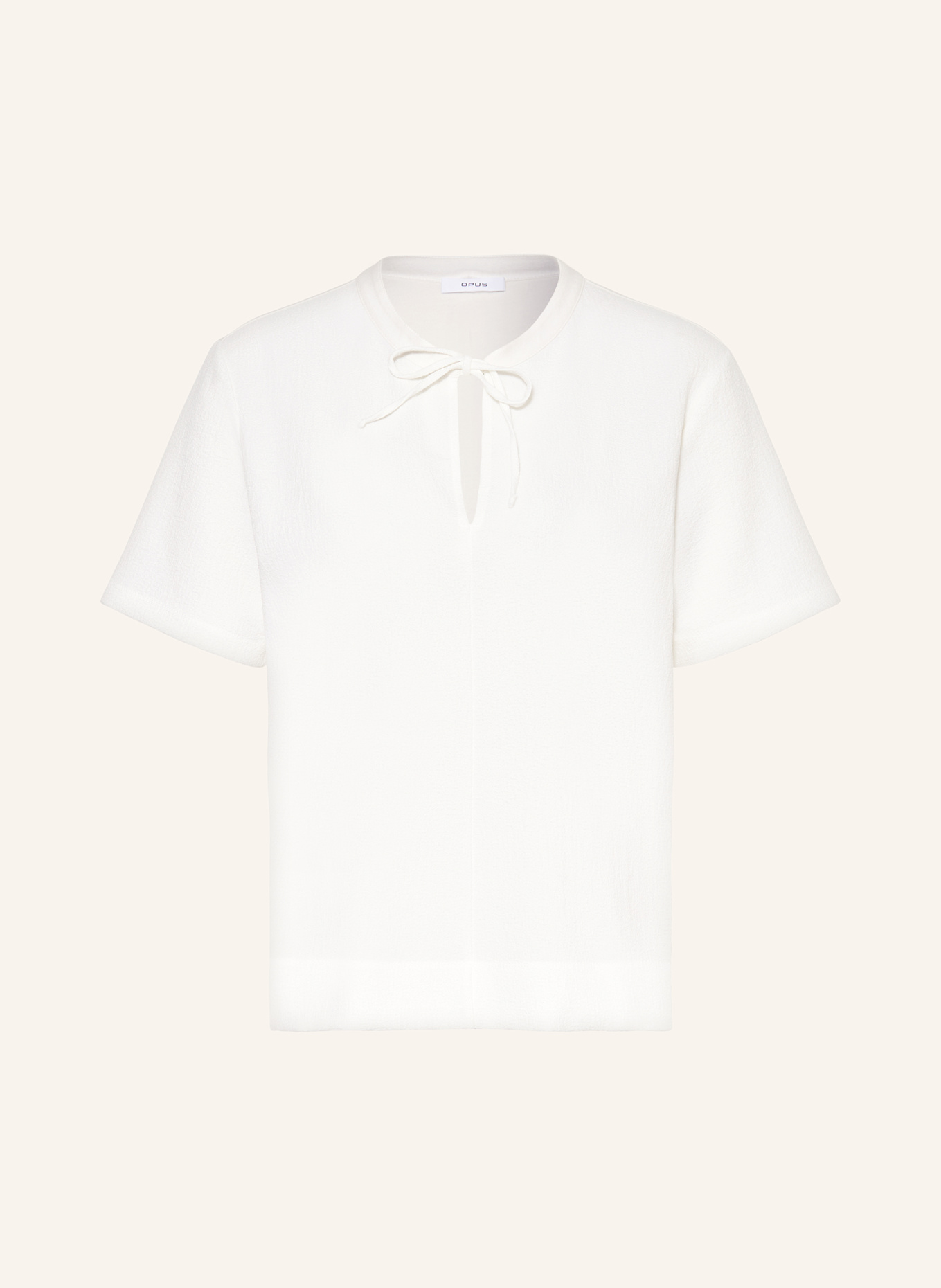 OPUS T-Shirt SERGLI im Materialmix: WEISS