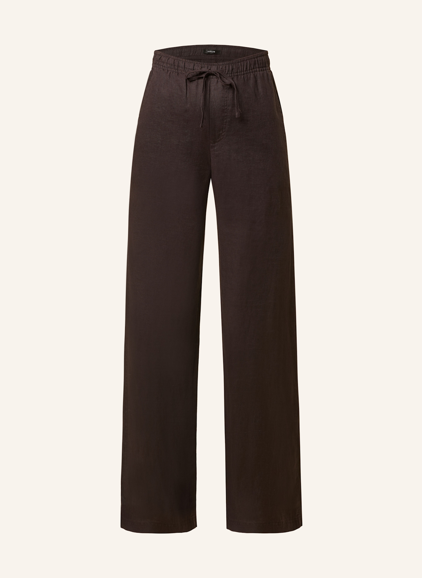 OPUS Marlenehose MILENI aus Leinen: DUNKELBRAUN