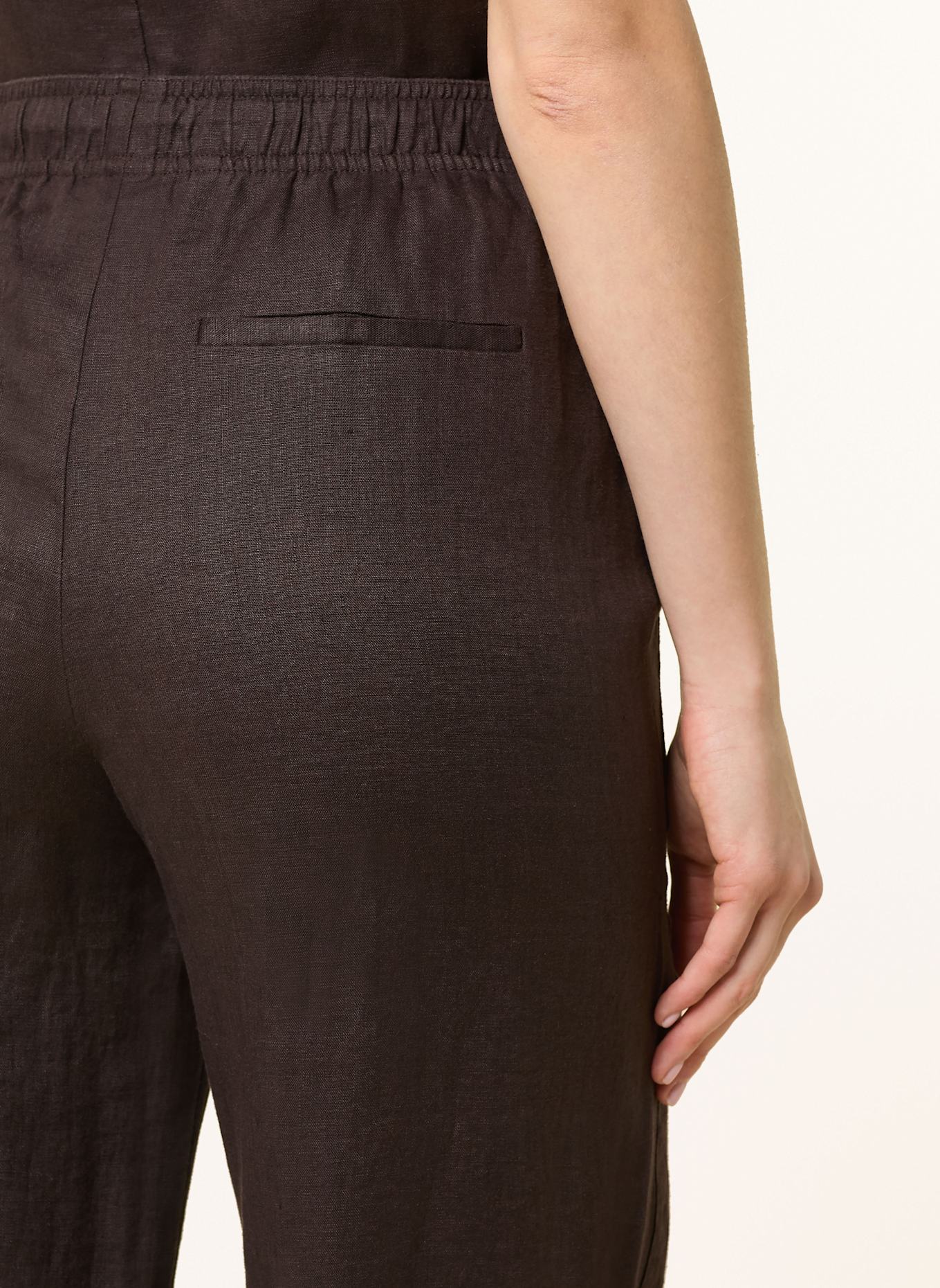 OPUS Marlenehose MILENI aus Leinen: DUNKELBRAUN