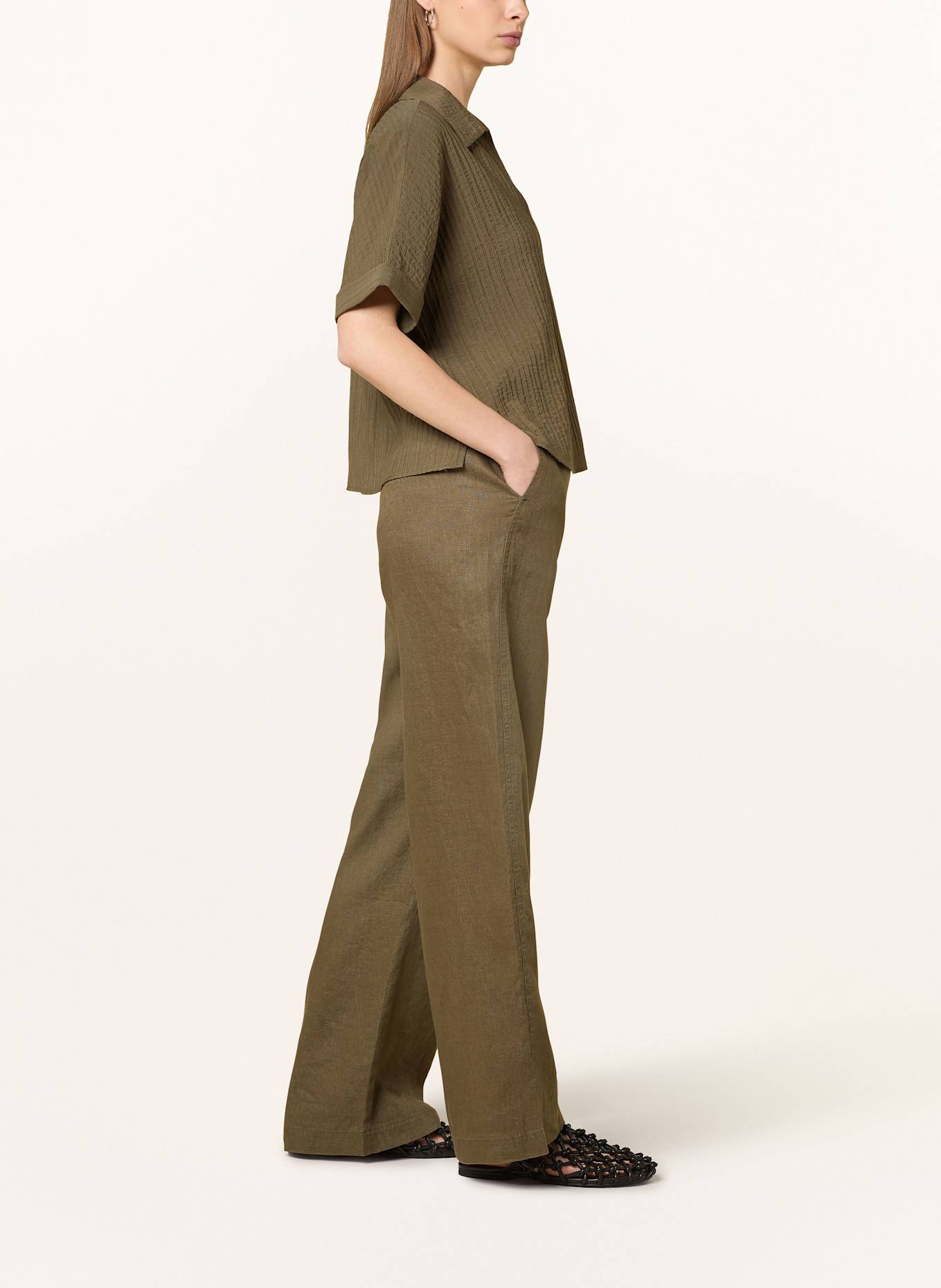 OPUS Marlenehose MILENI aus Leinen: OLIV