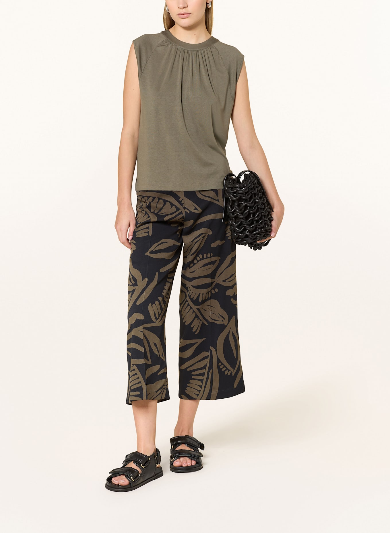 OPUS Culotte MISHA: KHAKI/ DUNKELBLAU