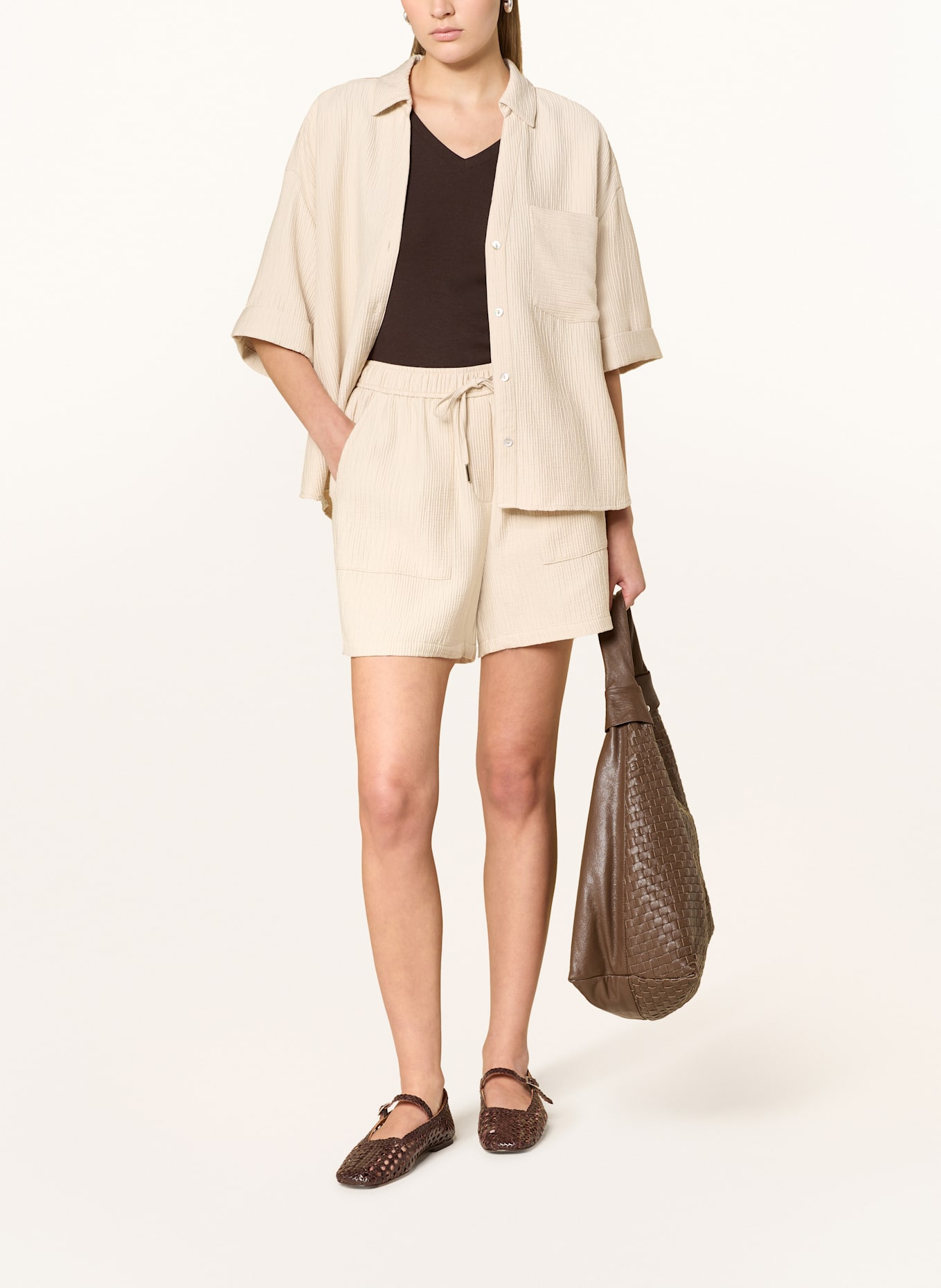 OPUS T-Shirt SAVELLA: DUNKELBRAUN