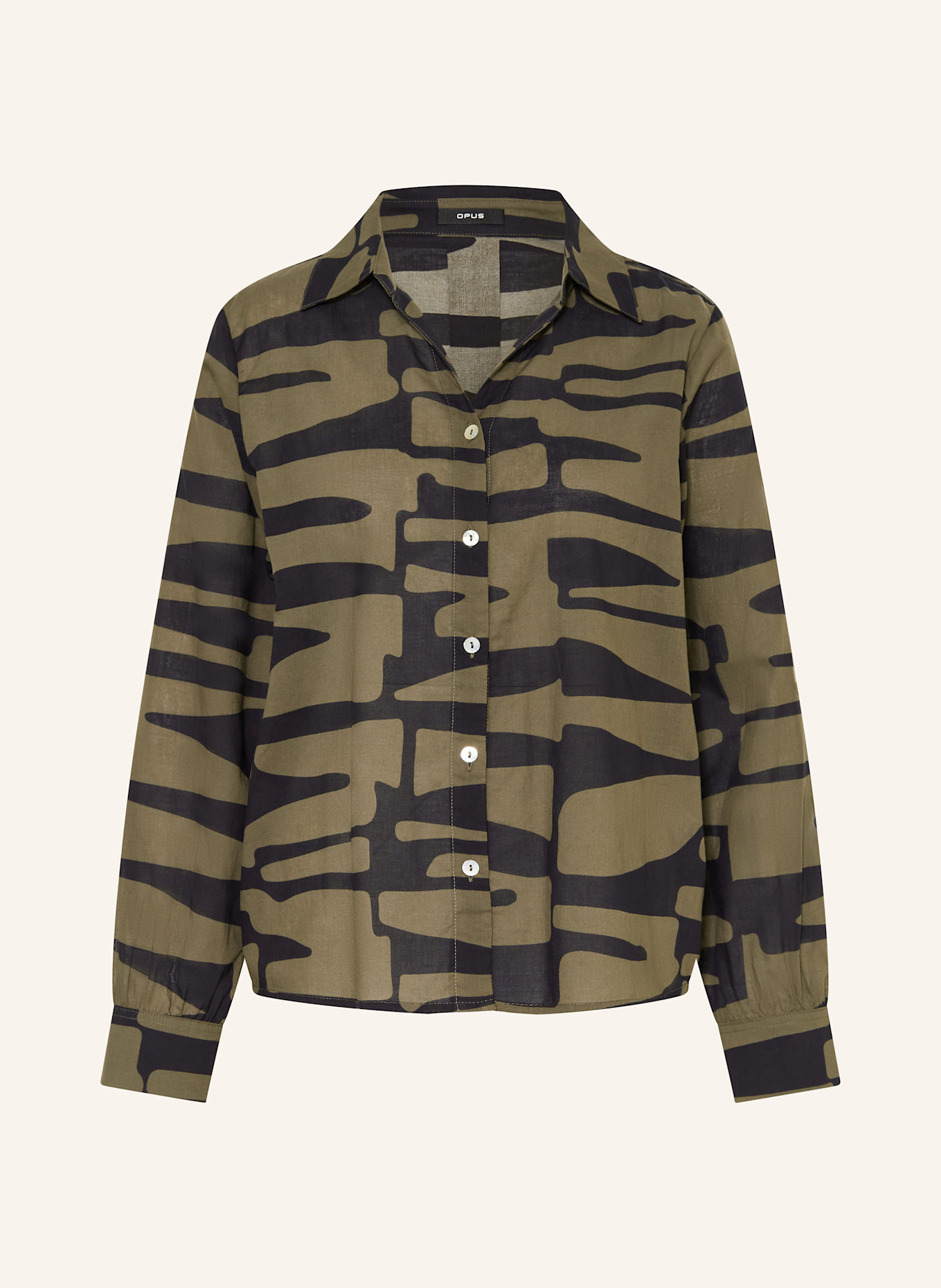 OPUS Hemdbluse FUMANI JUNGLE: OLIV