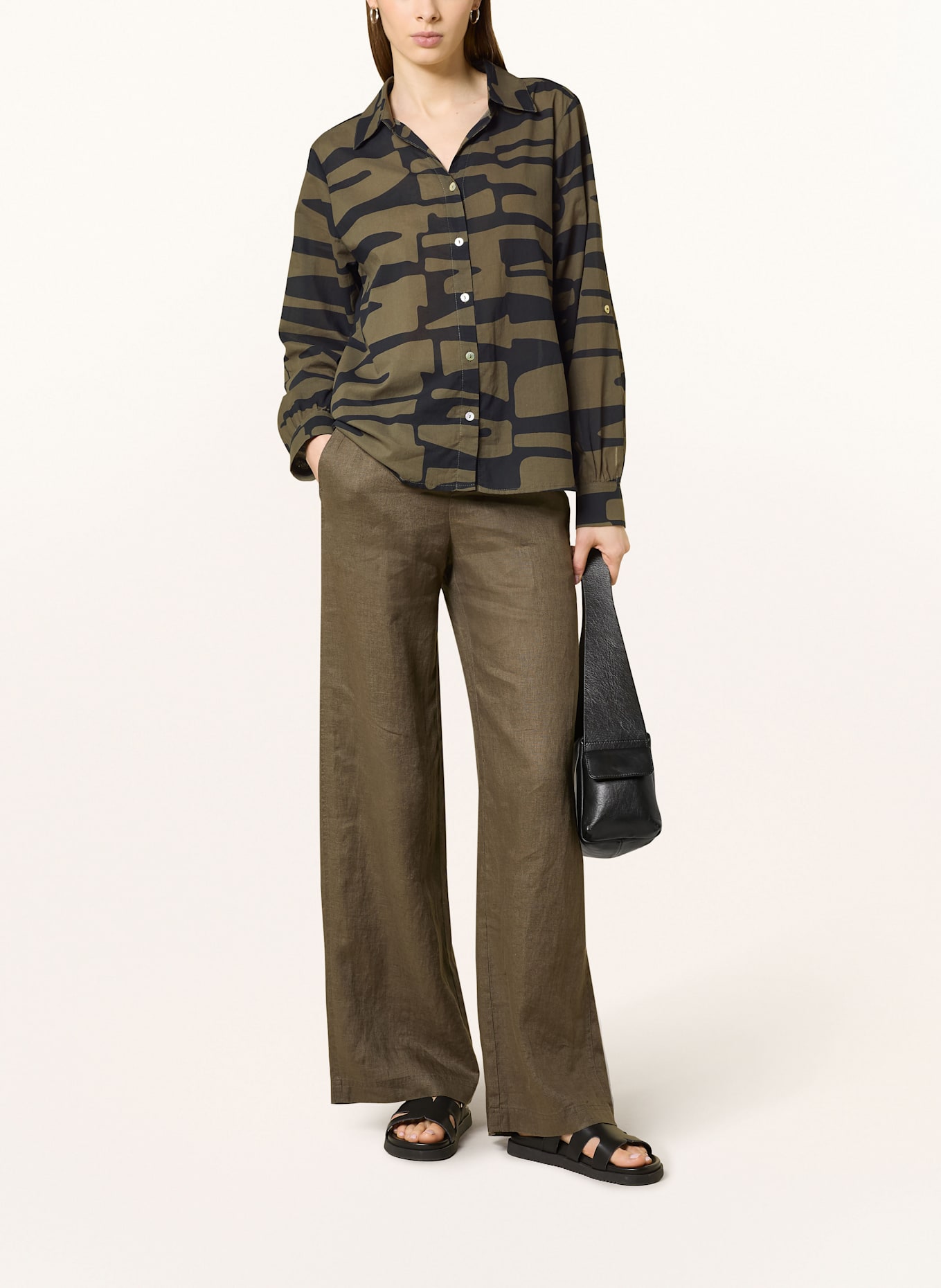 OPUS Hemdbluse FUMANI JUNGLE: OLIV