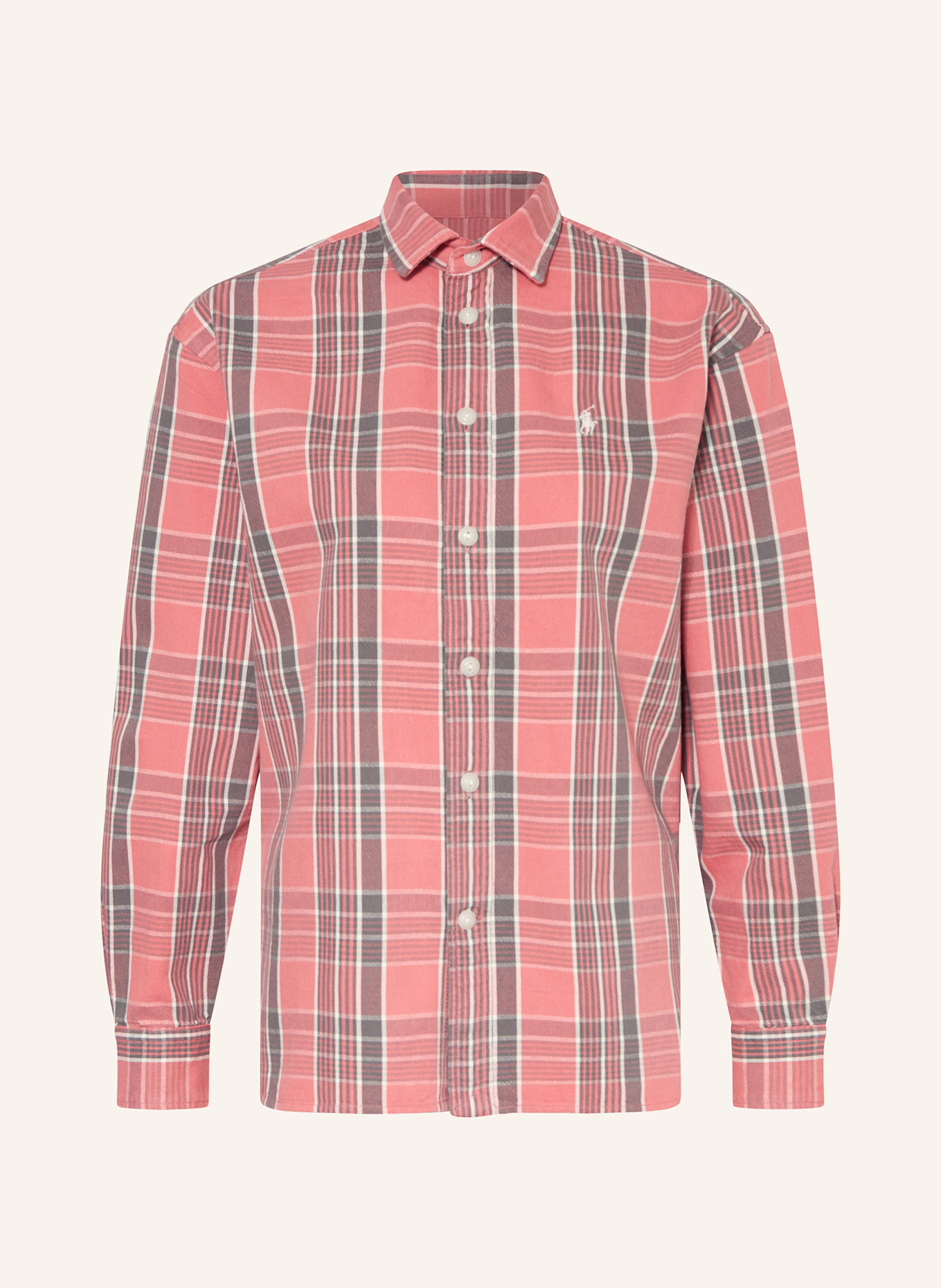 POLO RALPH LAUREN Hemdbluse: HELLROT / KHAKI