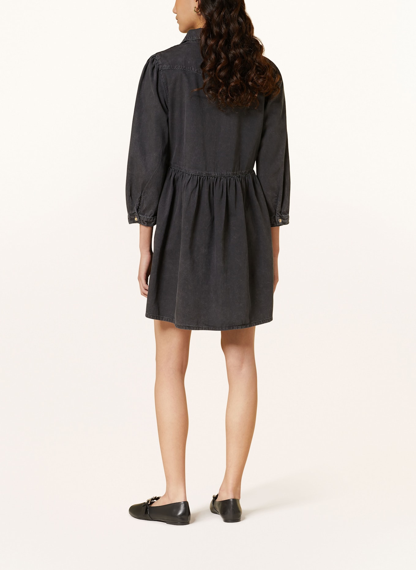 ba&sh Hemdblusenkleid BINONA mit 3/4-Arm: SCHWARZ