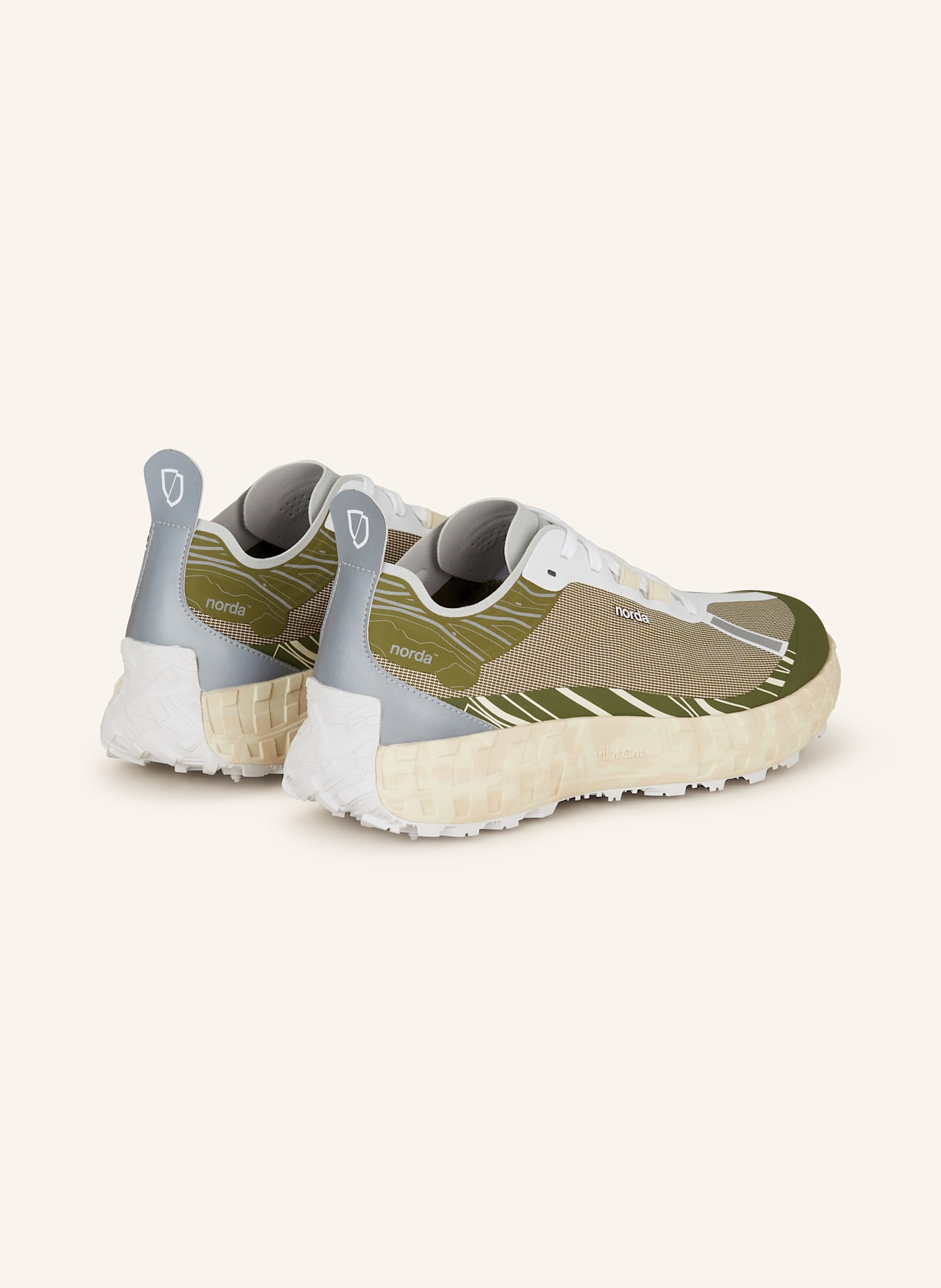 norda Trailrunning-Schuhe 001: OLIV / WEISS