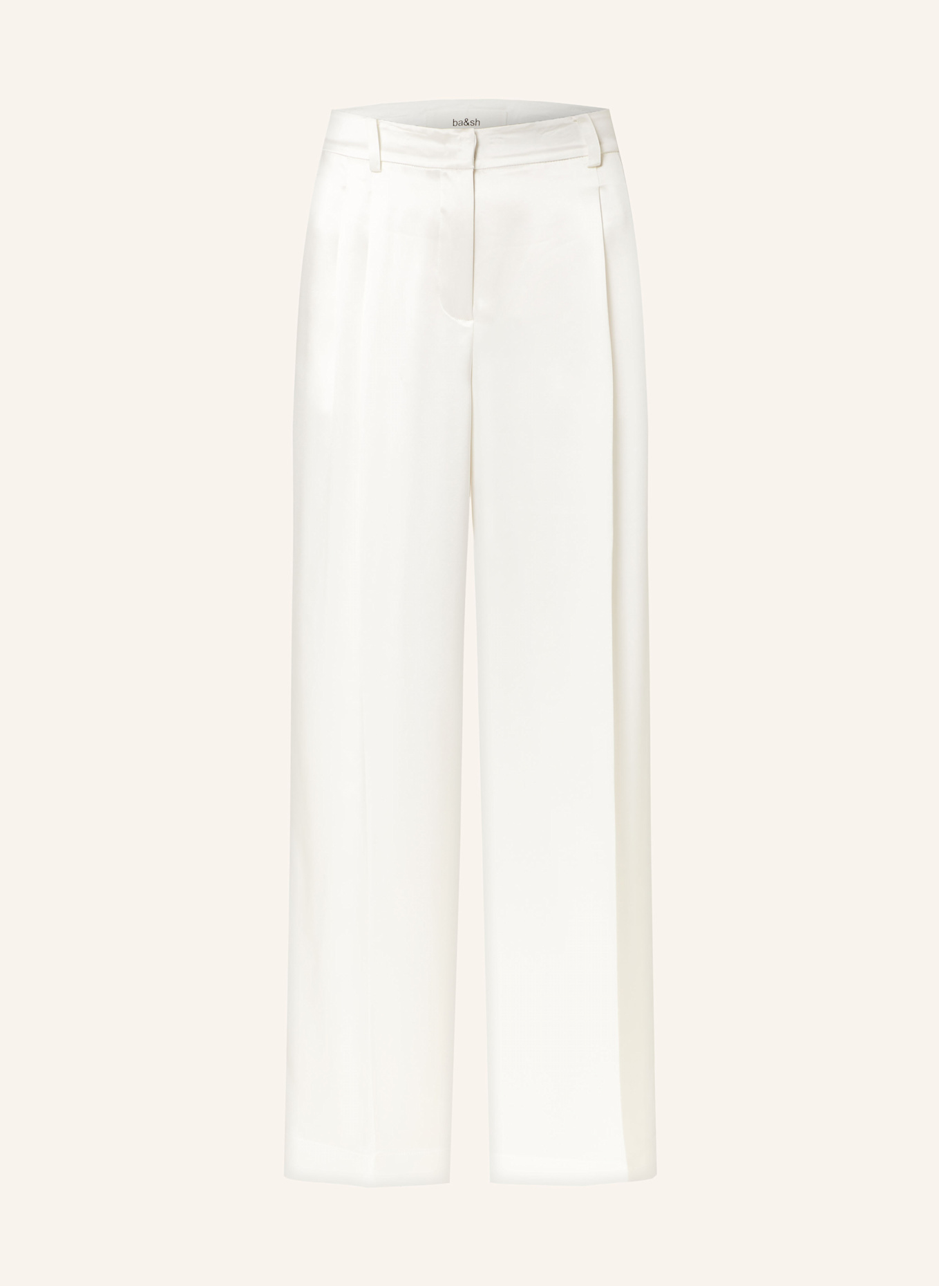 ba&sh Marlenehose GODART aus Satin: ECRU
