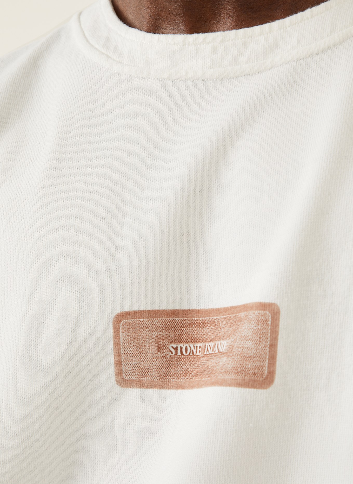 STONE ISLAND T-Shirt: ECRU