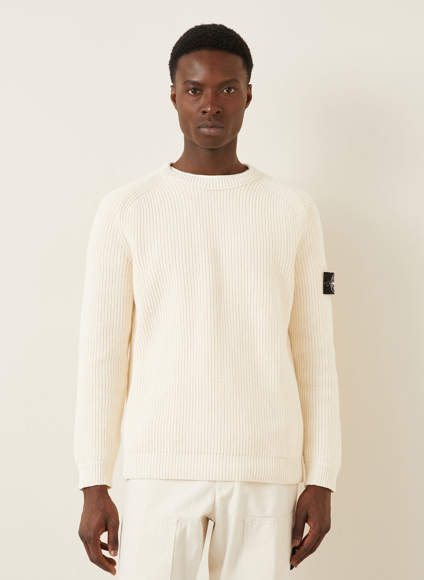 STONE ISLAND Pullover: CREME