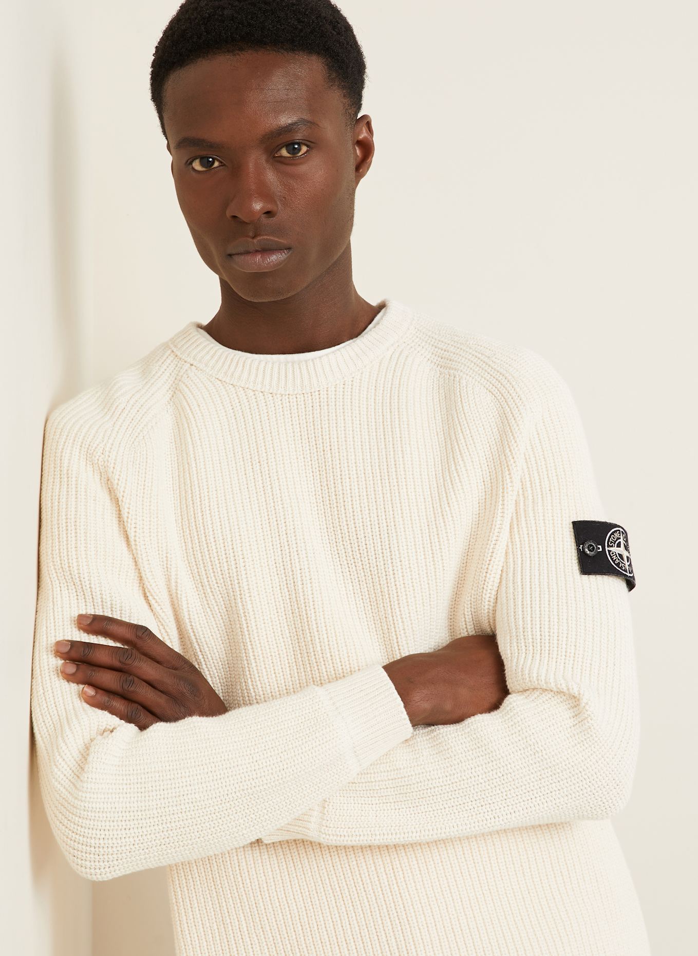 STONE ISLAND Pullover: CREME