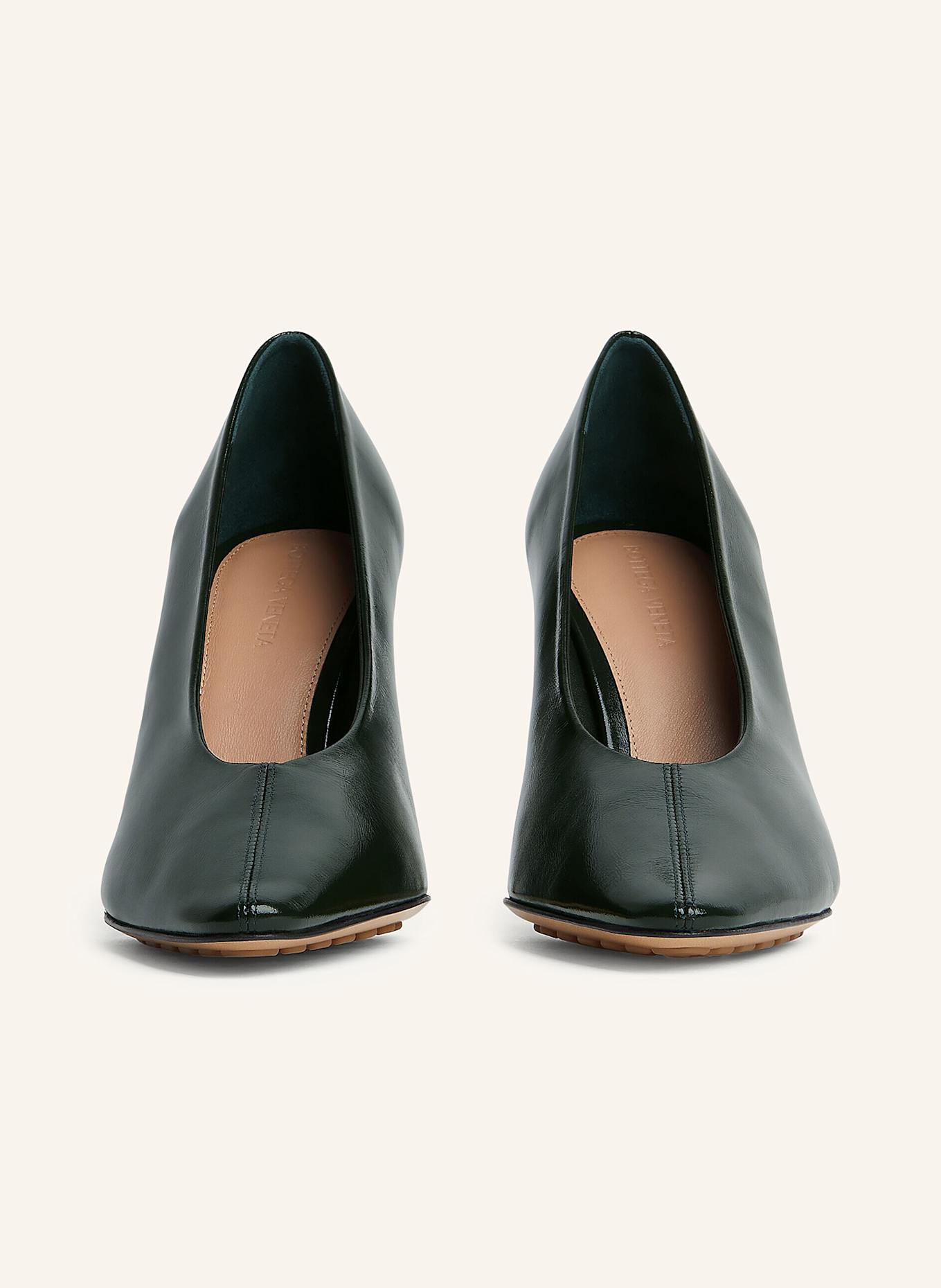 BOTTEGA VENETA Lack-Pumps SOFIA: DARK GREEN