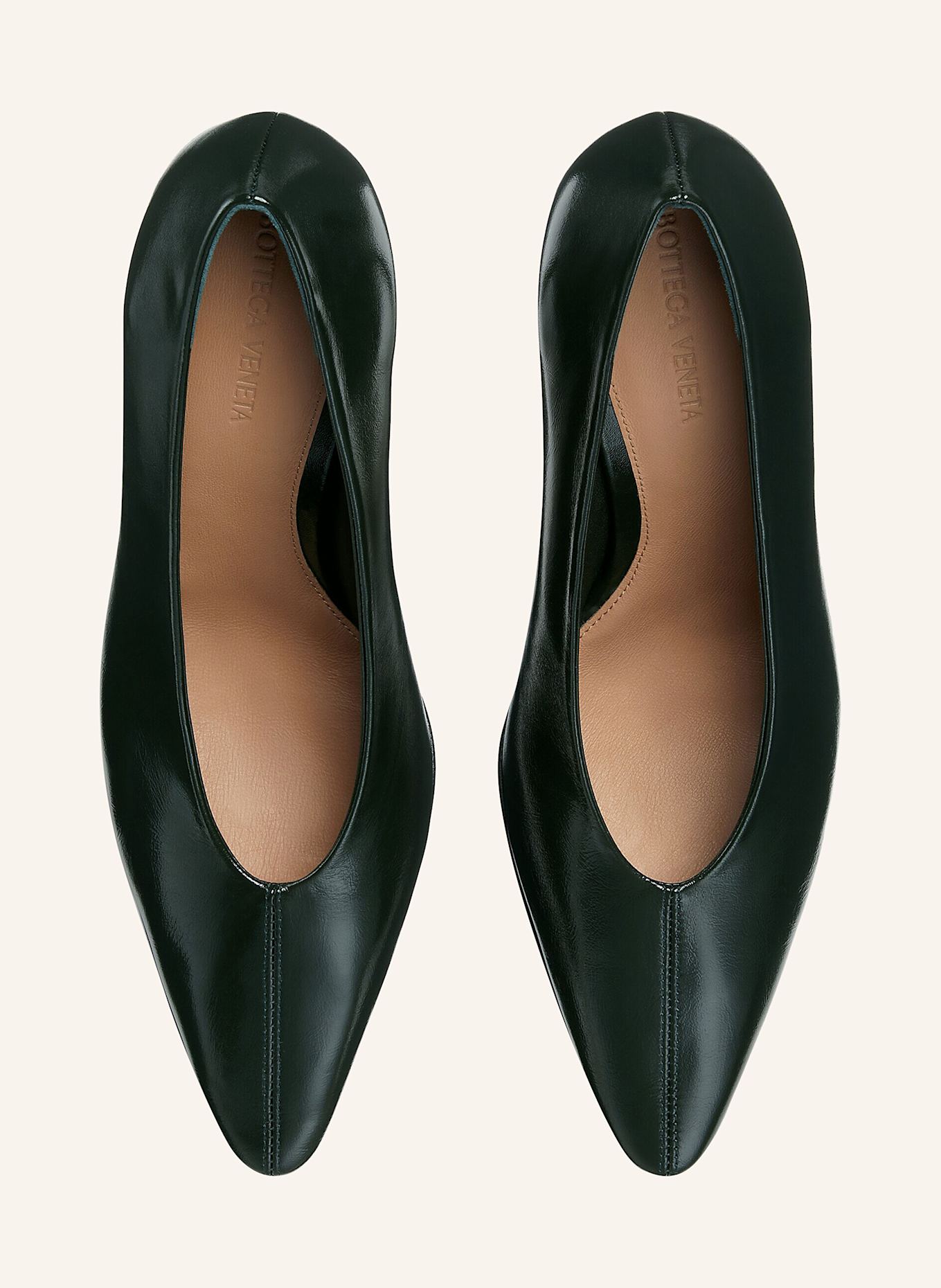 BOTTEGA VENETA Lack-Pumps SOFIA: DARK GREEN