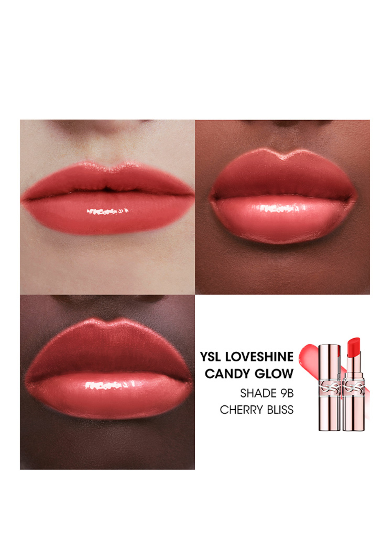 YVES SAINT LAURENT BEAUTÉ LOVESHINE CANDY GLOW: 9B CHERRY BLISS