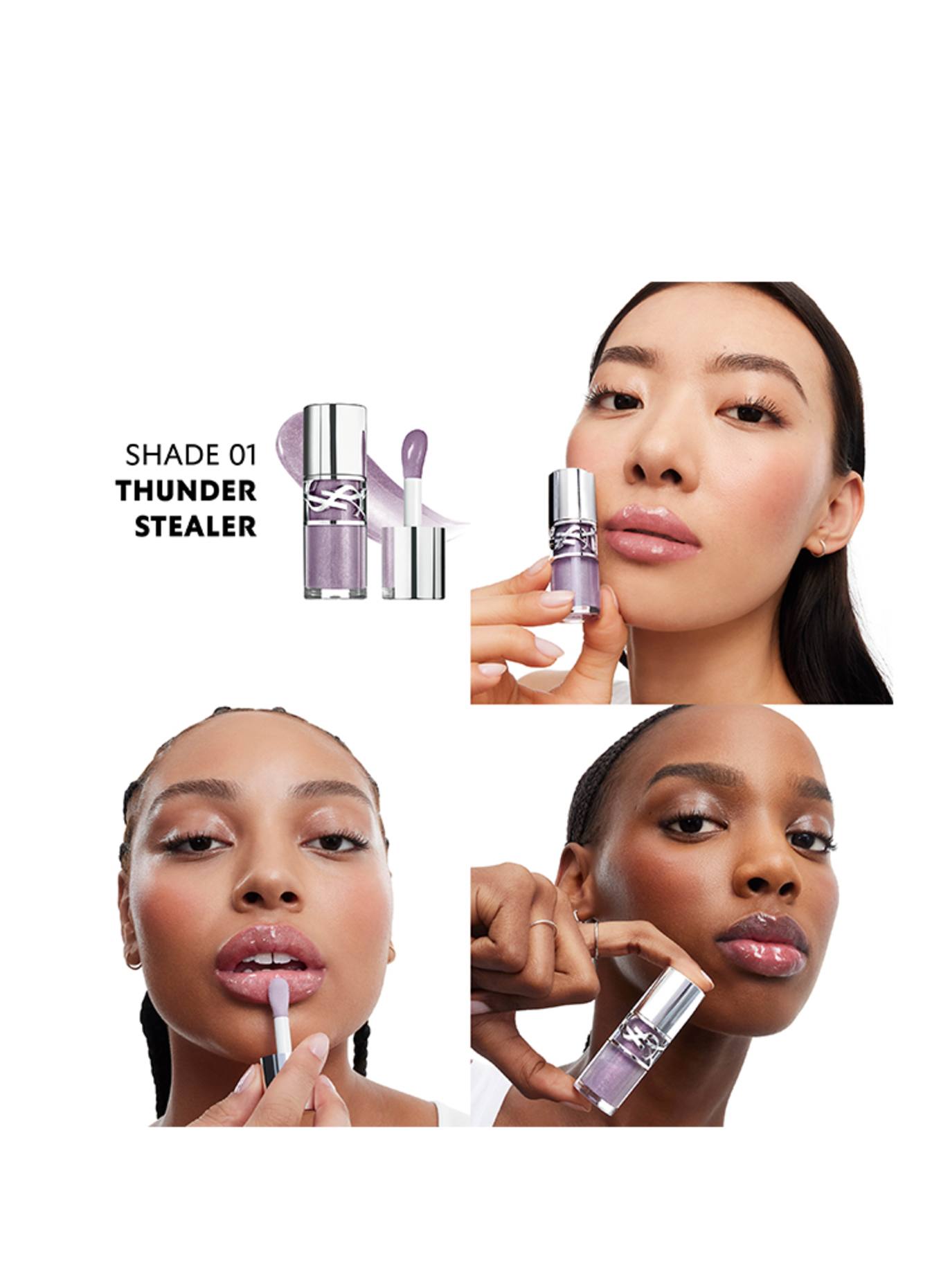 YVES SAINT LAURENT BEAUTÉ LOVESHINE PLUMPING GLOSS, Farbe: 1 THUNDER STEALER (Bild 3)