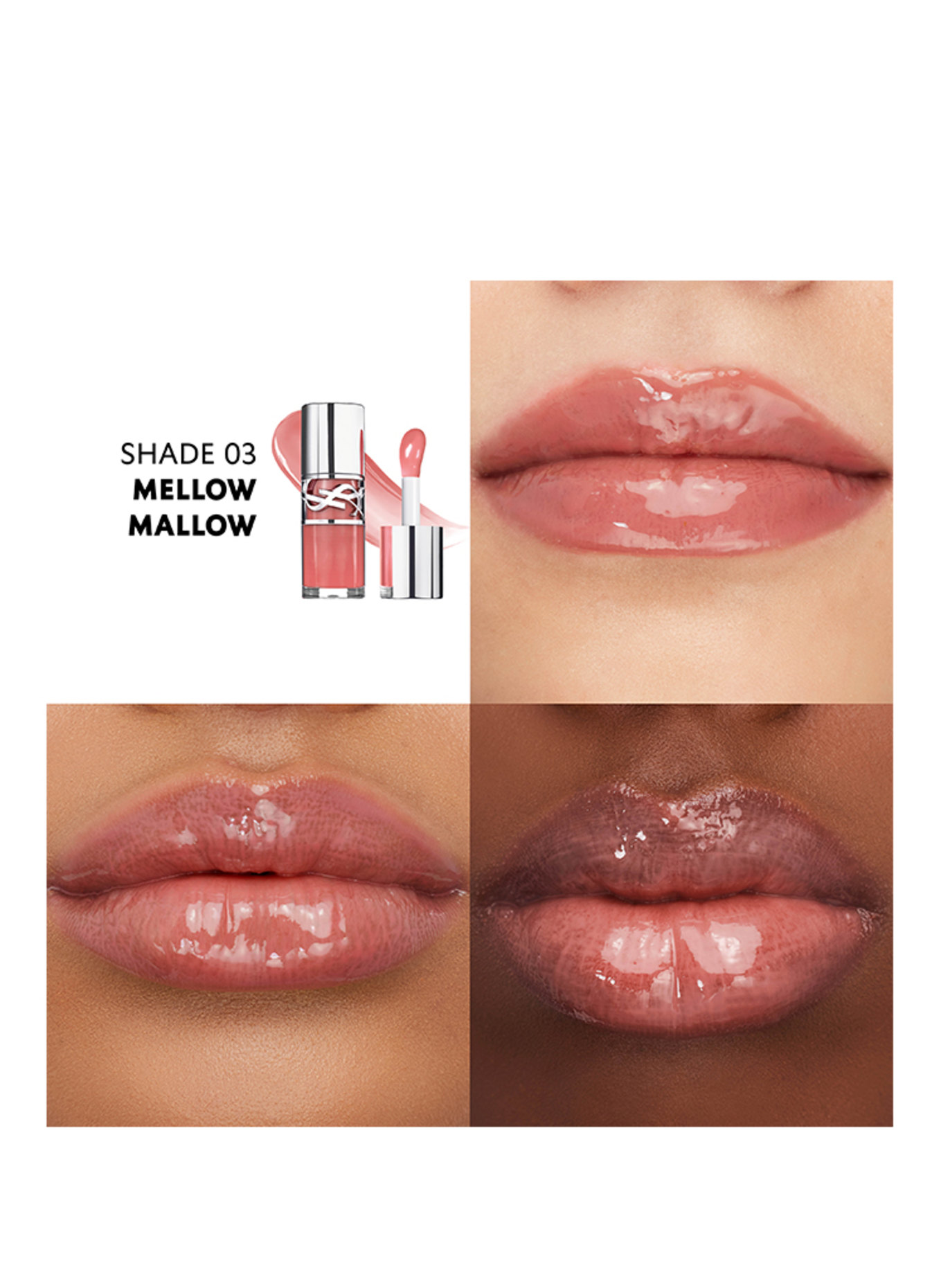YVES SAINT LAURENT BEAUTÉ LOVESHINE PLUMPING GLOSS, Farbe: 3 MELLOW MALLOW (Bild 3)