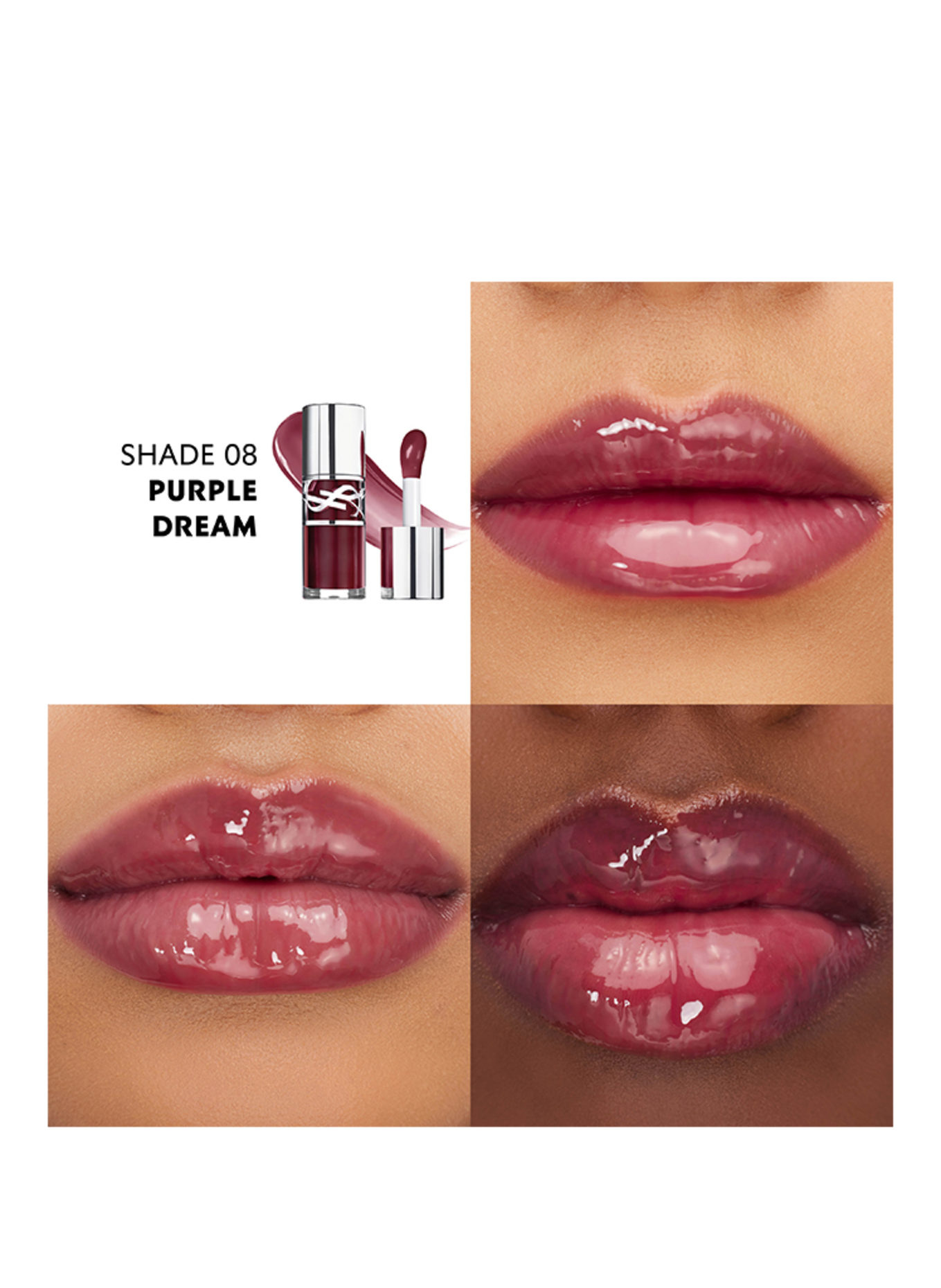 YVES SAINT LAURENT BEAUTÉ LOVESHINE PLUMPING GLOSS, Farbe: 8 PURPLE DREAM (Bild 3)