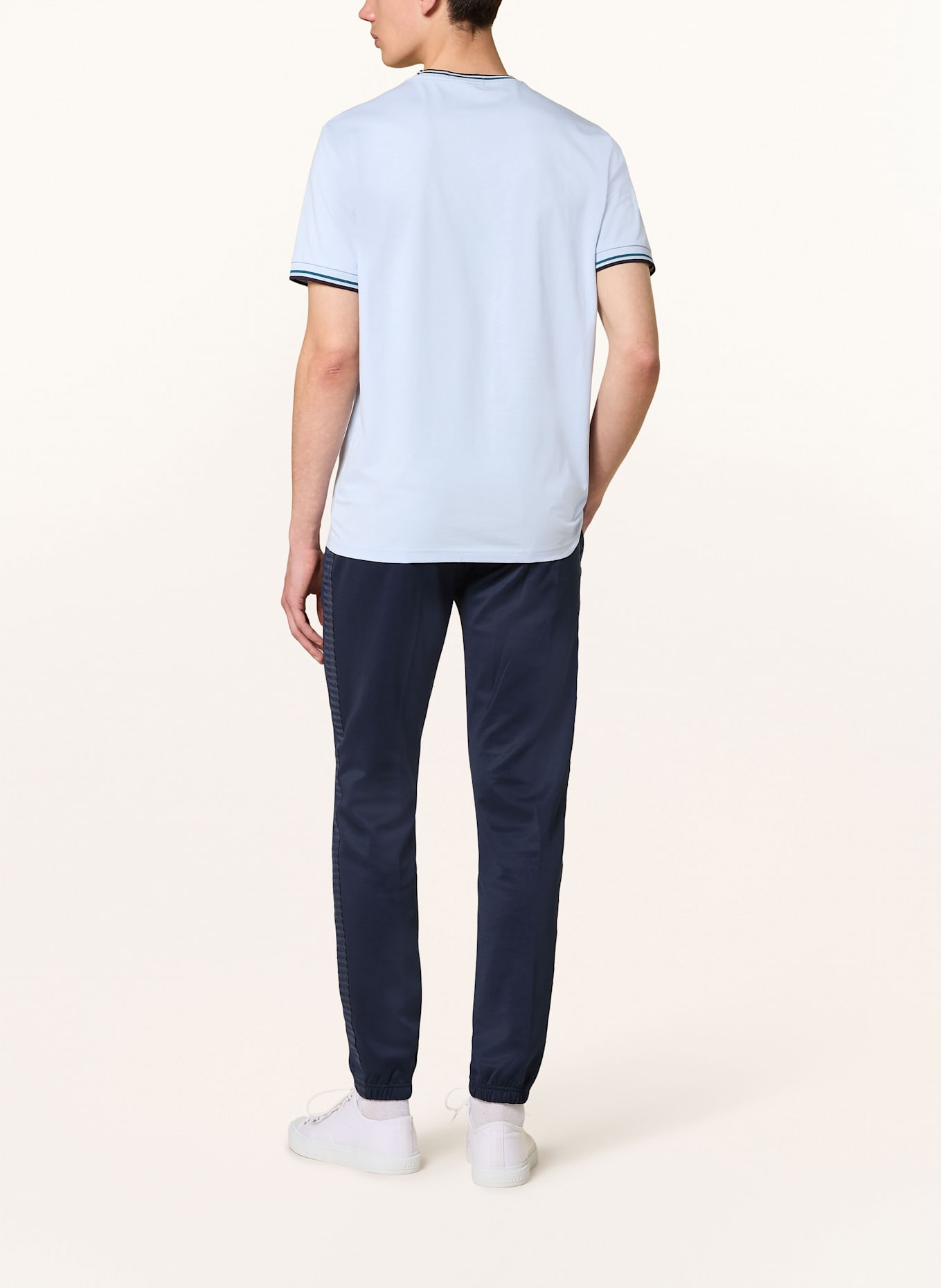 FRED PERRY T-Shirt: HELLBLAU / PETROL / SCHWARZ