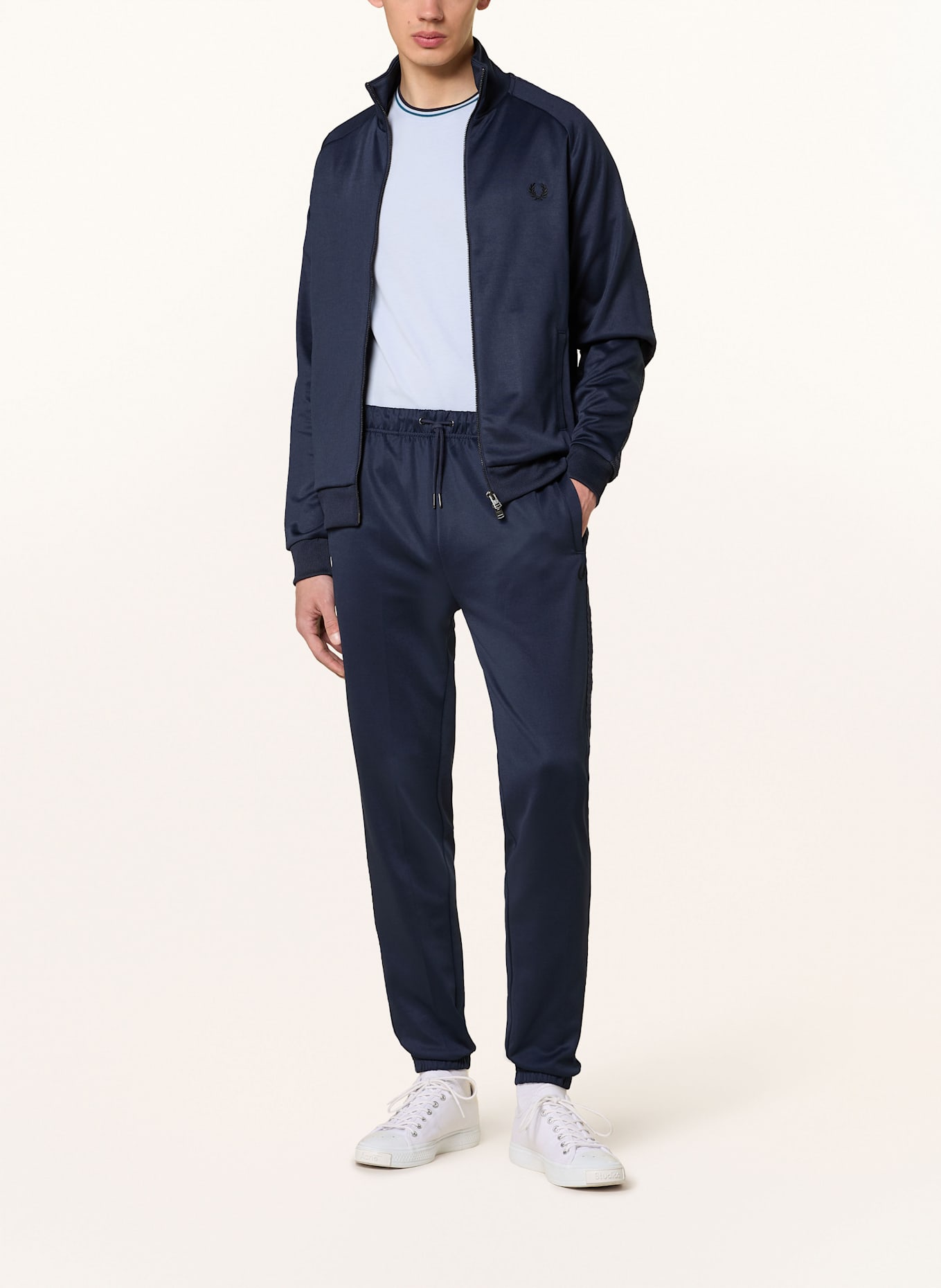 FRED PERRY T-Shirt: HELLBLAU / PETROL / SCHWARZ