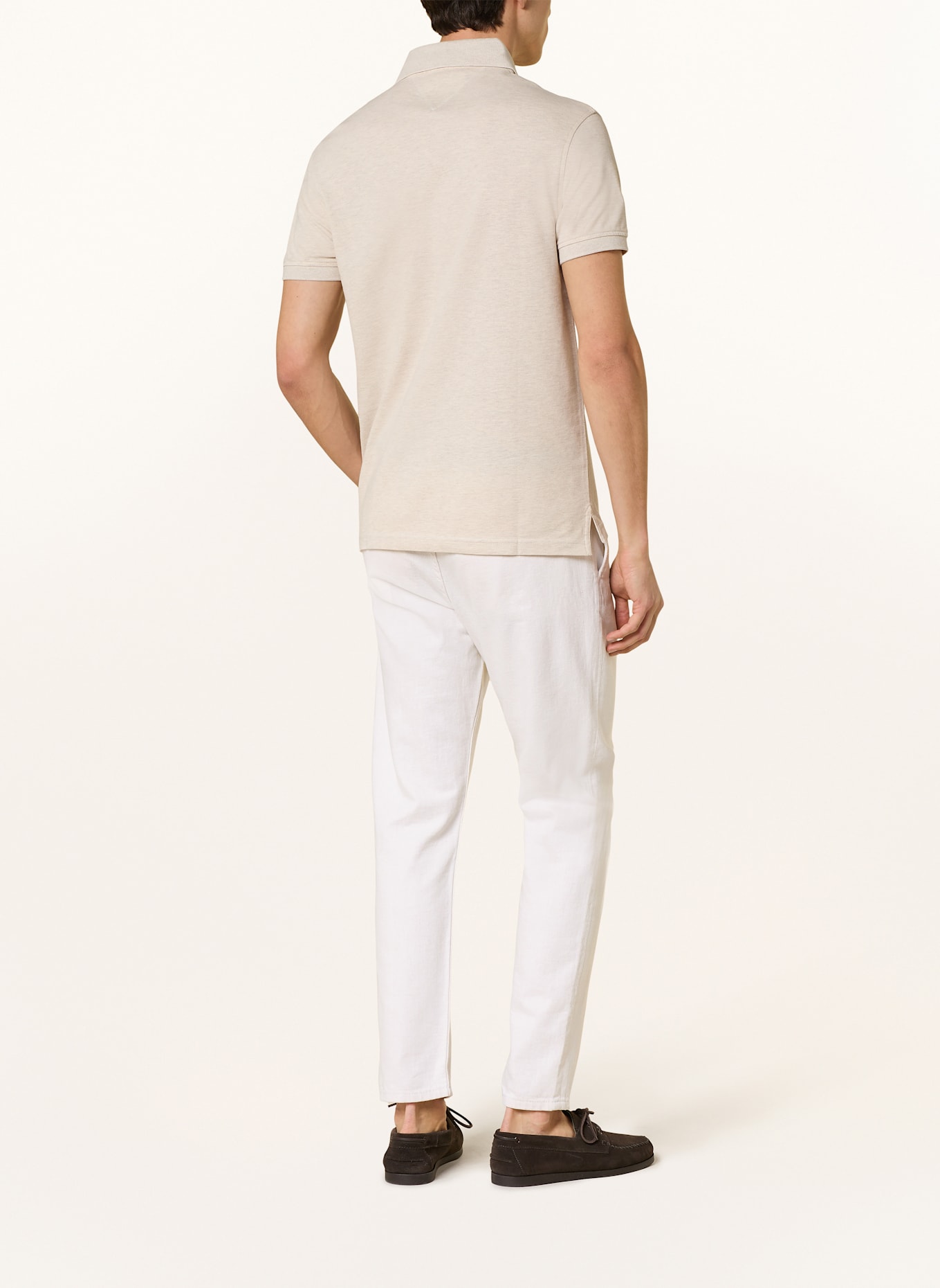 TOMMY HILFIGER Piqué-Poloshirt Slim Fit: BEIGE