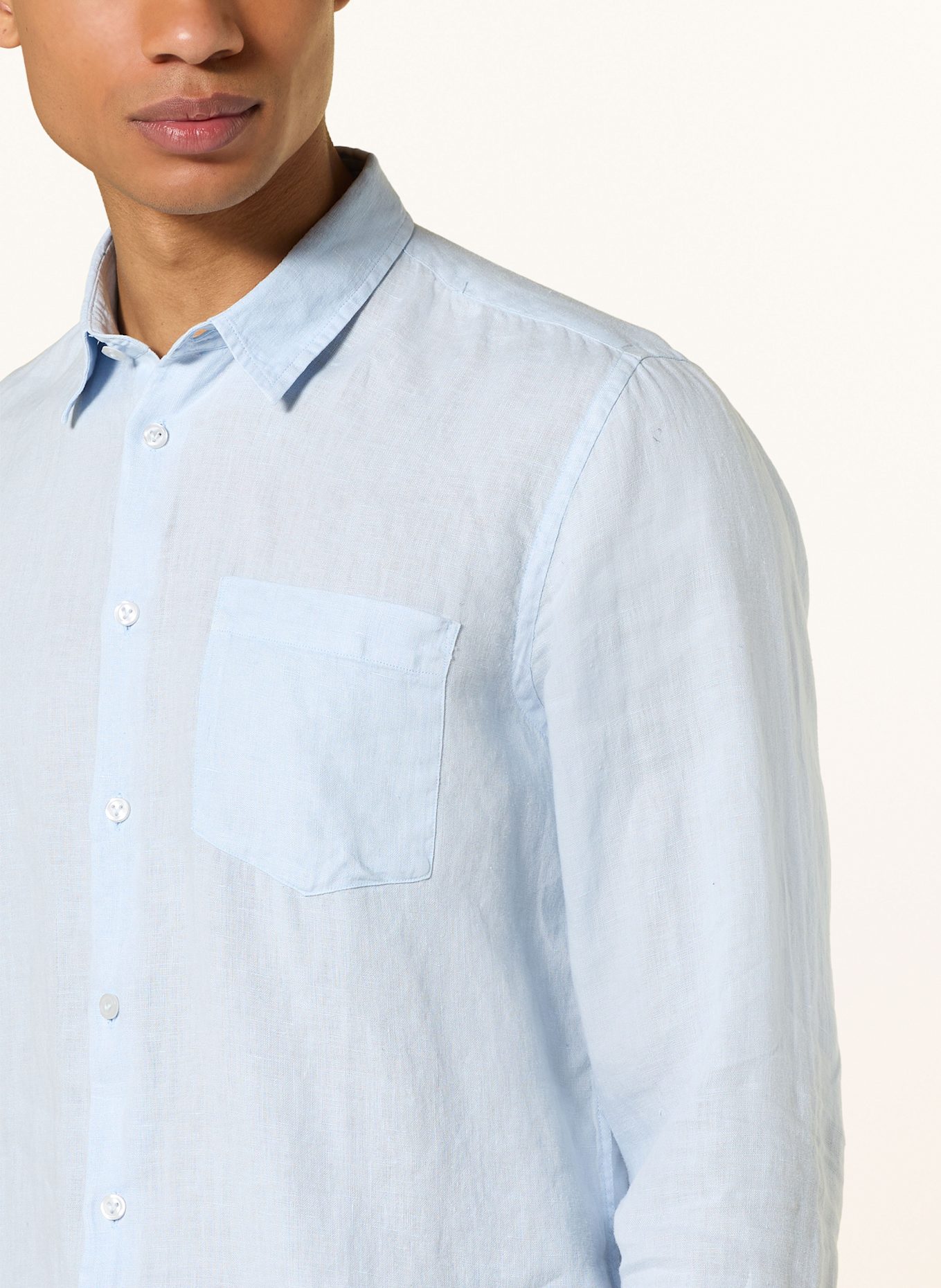 VILEBREQUIN Leinenhemd Regulrar Fit: HELLBLAU