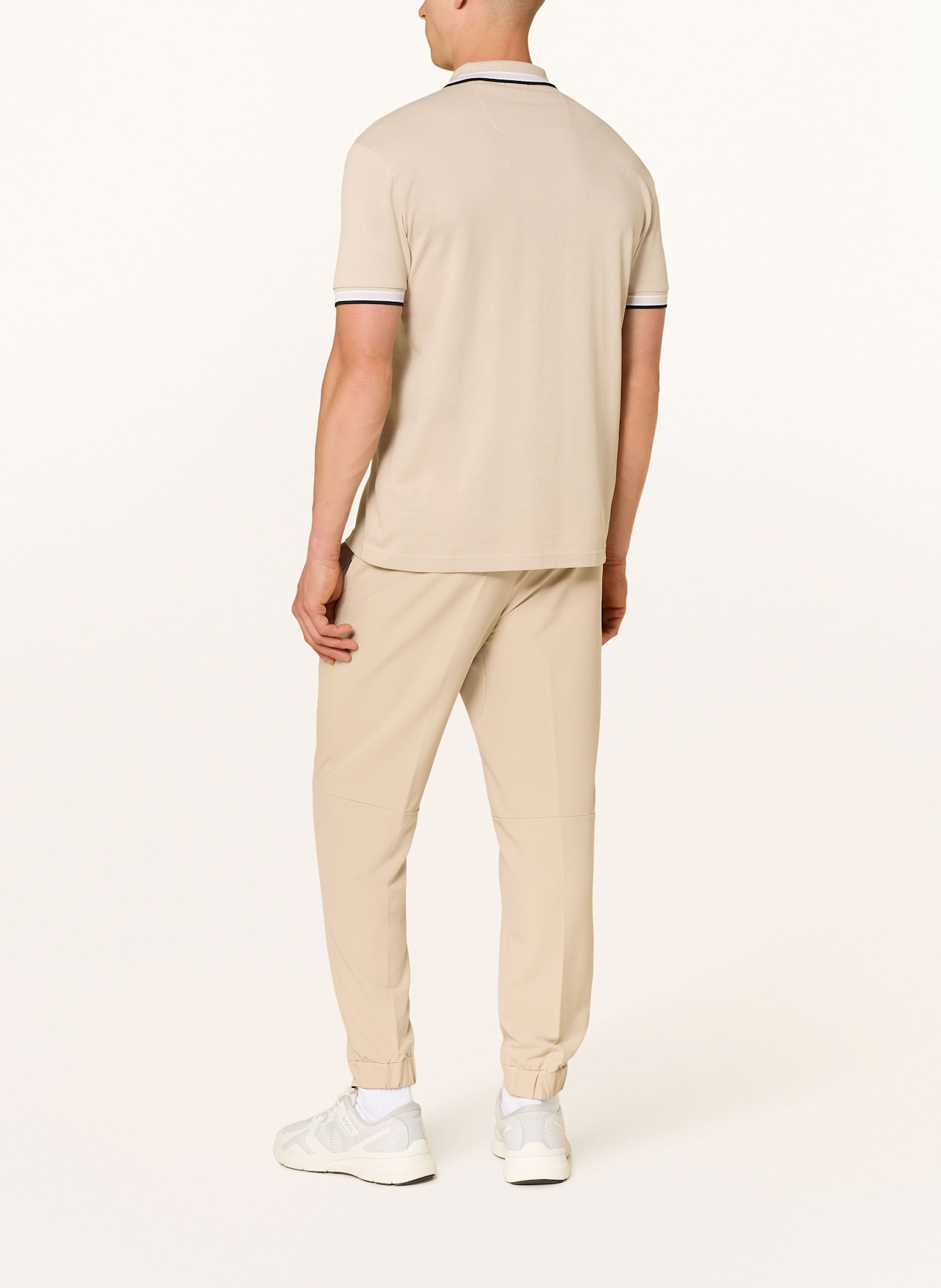 BOSS Piqué-Poloshirt PADDY CURVED Regular Fit: BEIGE