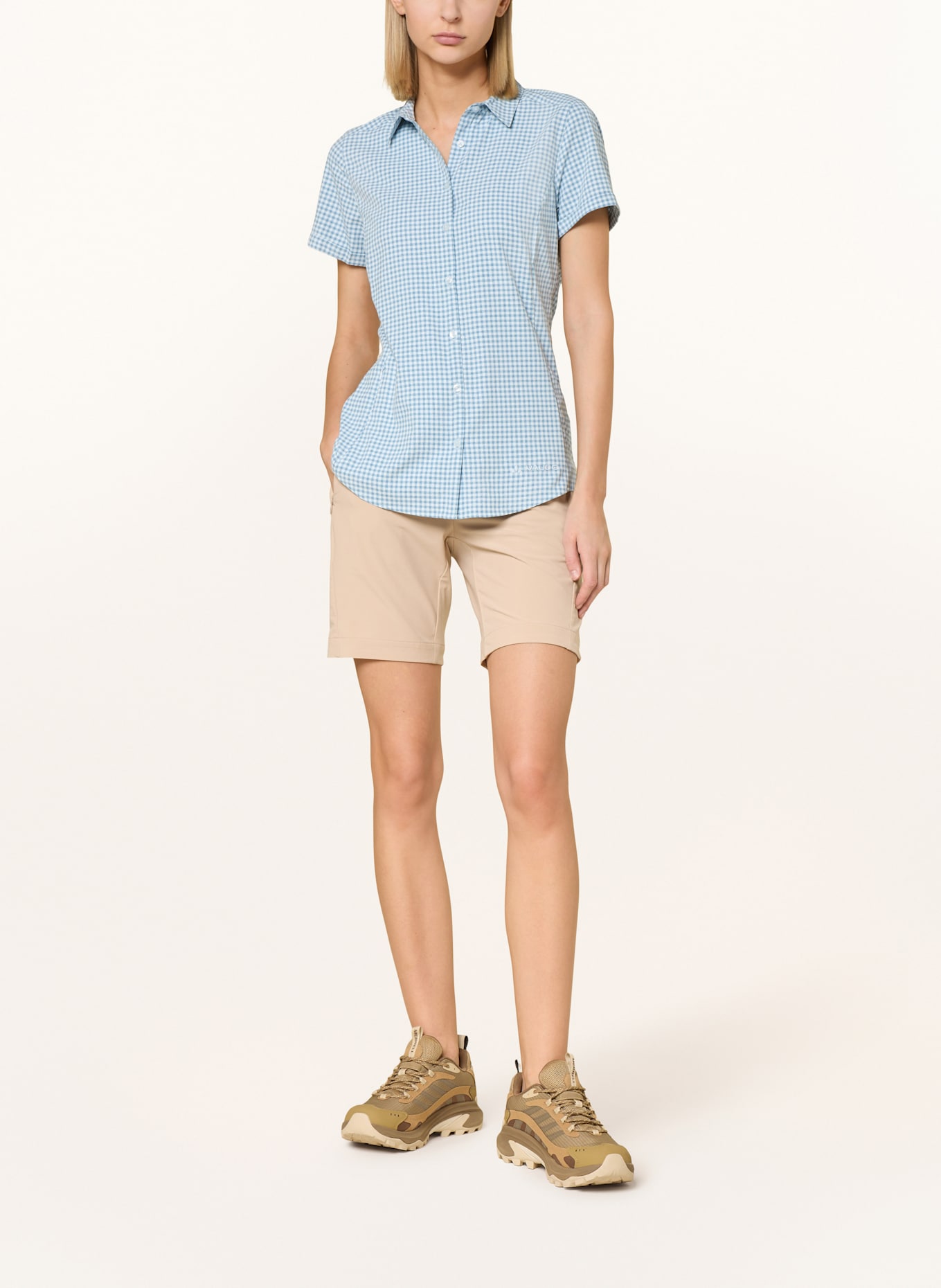 VAUDE Outdoor blouse SEILAND III: BLUE / WHITE