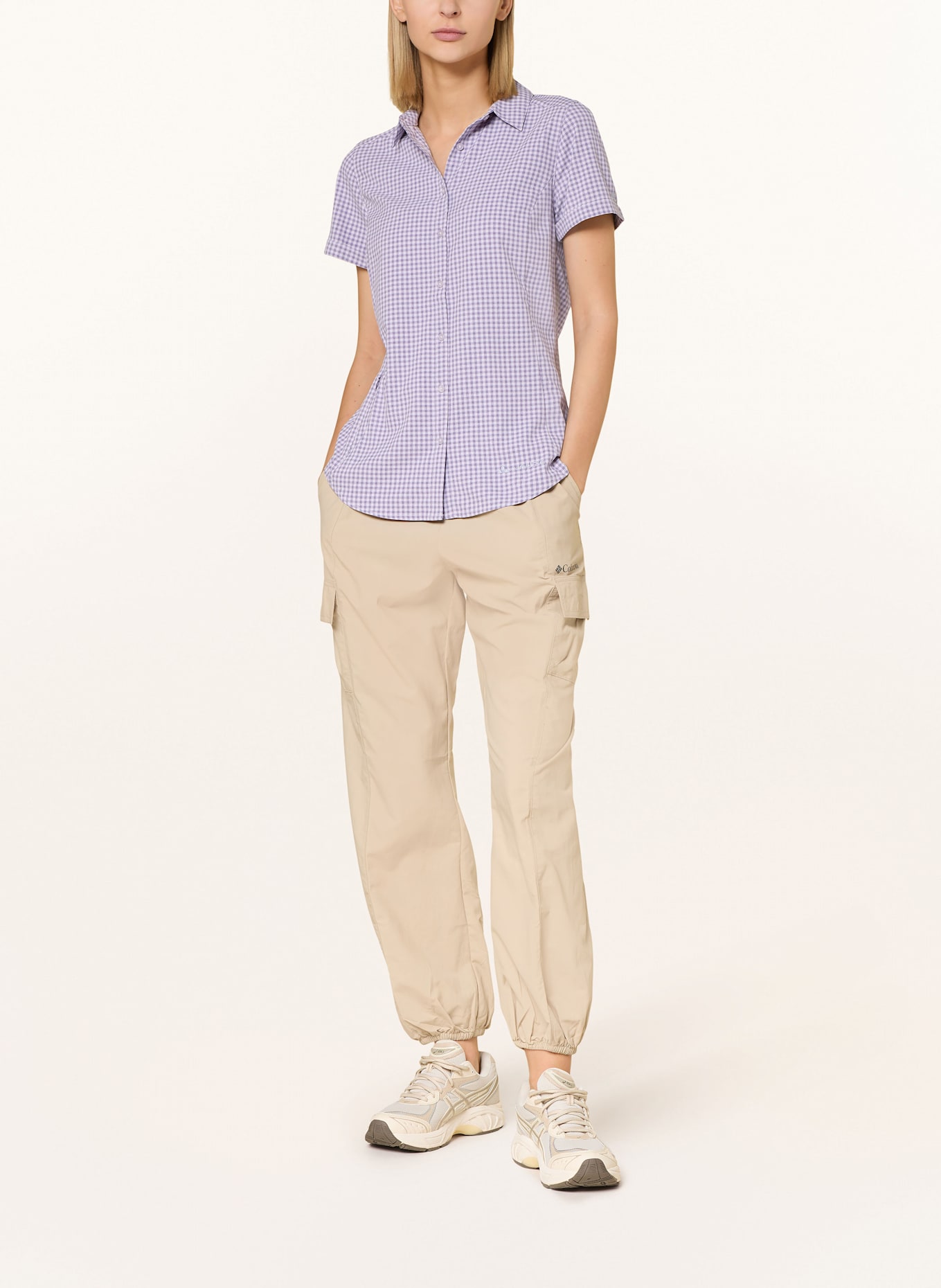 VAUDE Outdoor-Bluse SEILAND III: WEISS / LILA