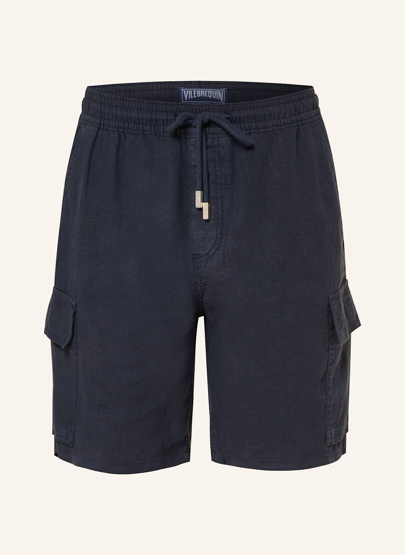 VILEBREQUIN Cargoshorts THALASSA aus Leinen: DUNKELBLAU