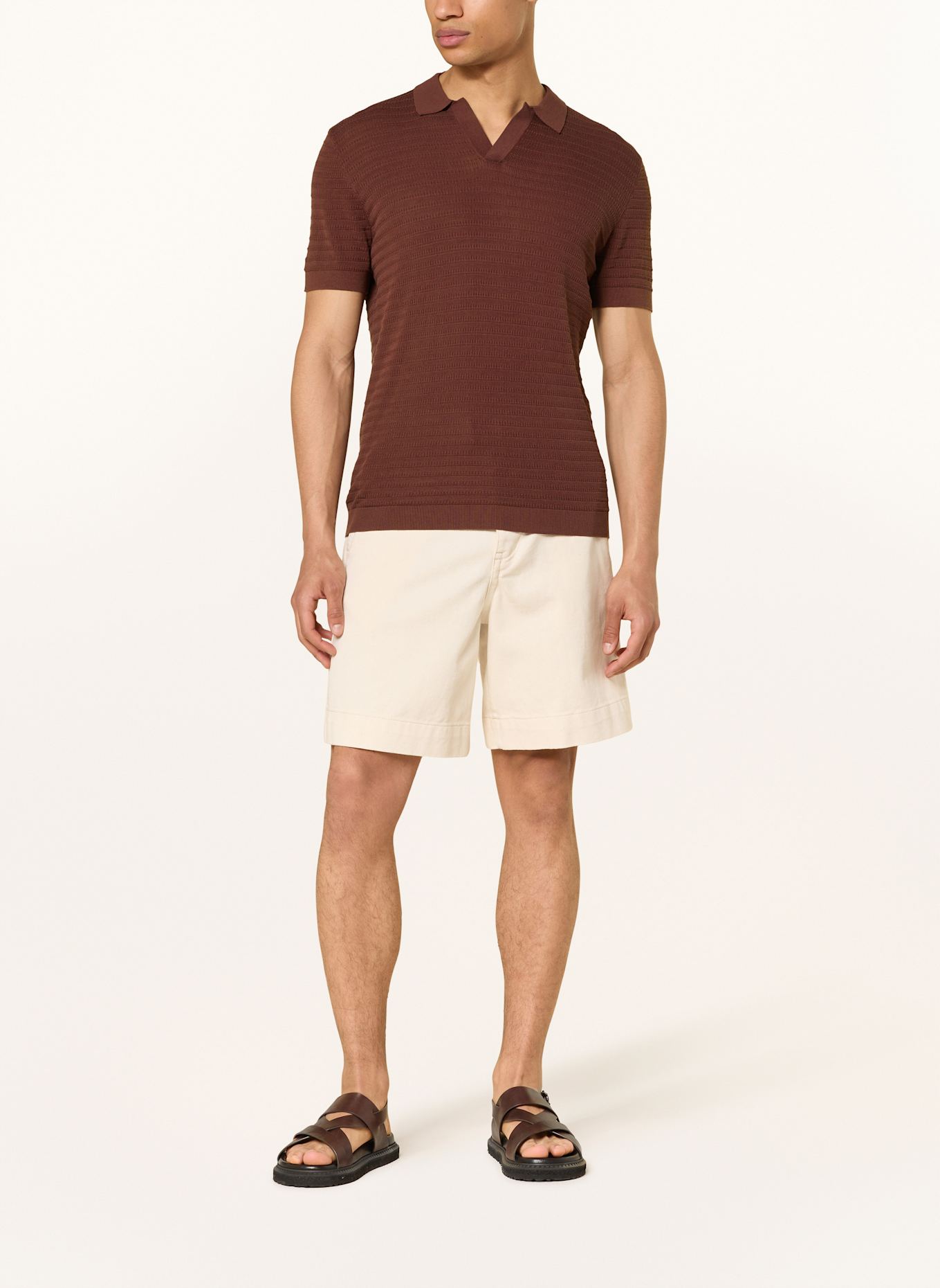 DRYKORN Strick-Poloshirt BRAIAN: DUNKELROT