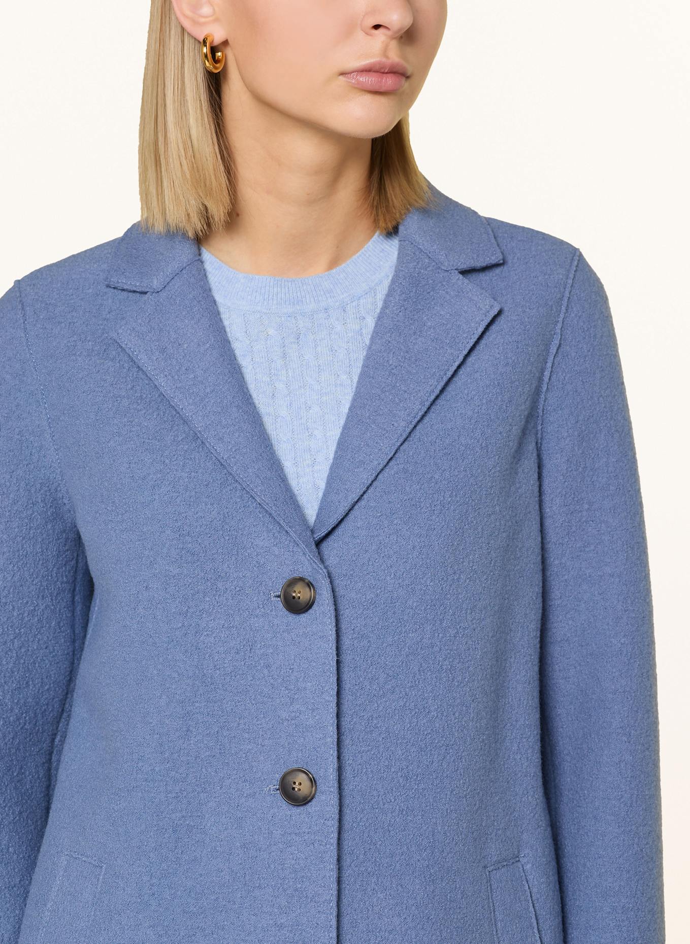 oui Wollmantel: BLAUGRAU