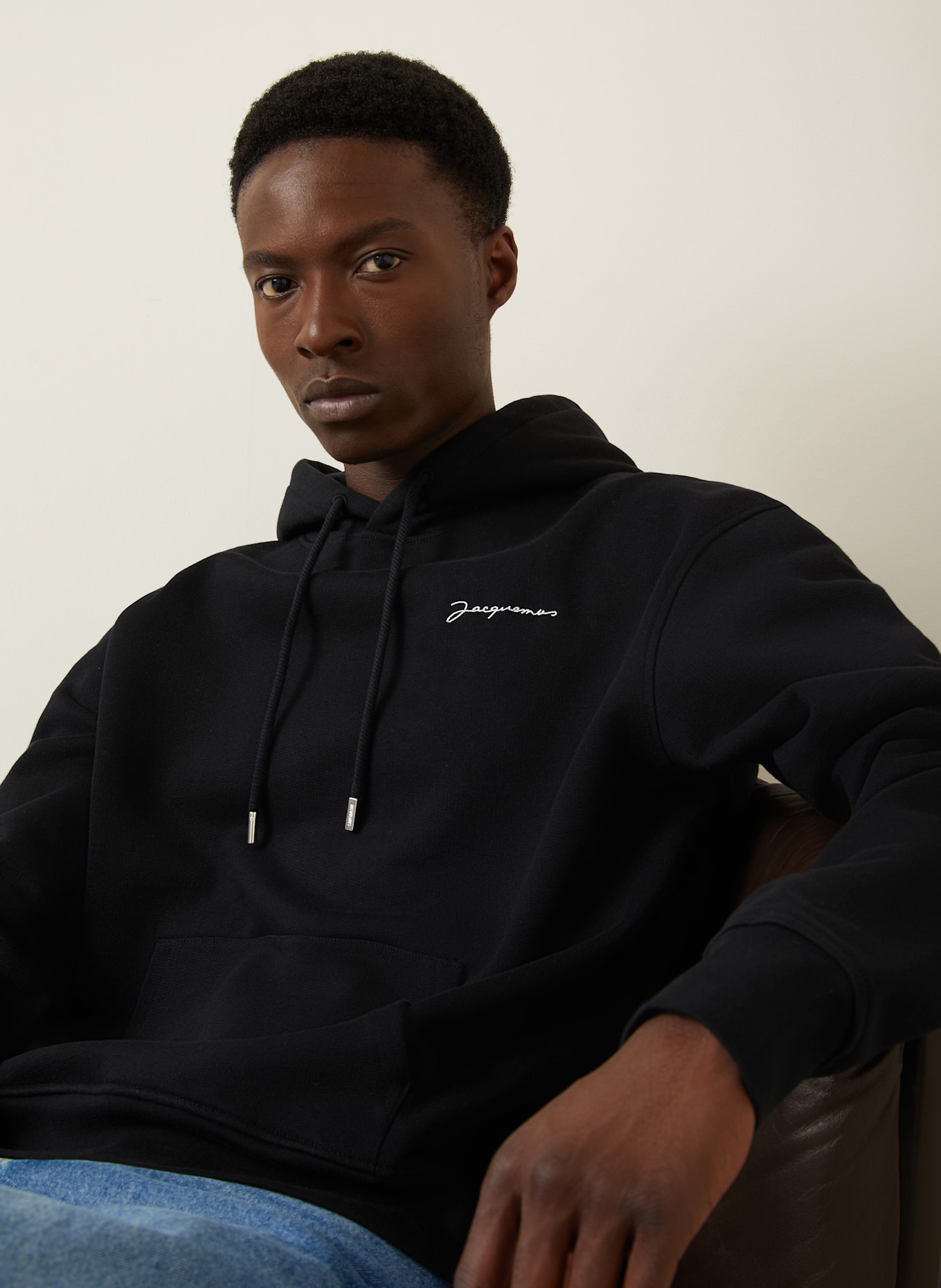 JACQUEMUS Hoodie LE SWEATSHIRT BRODE: SCHWARZ
