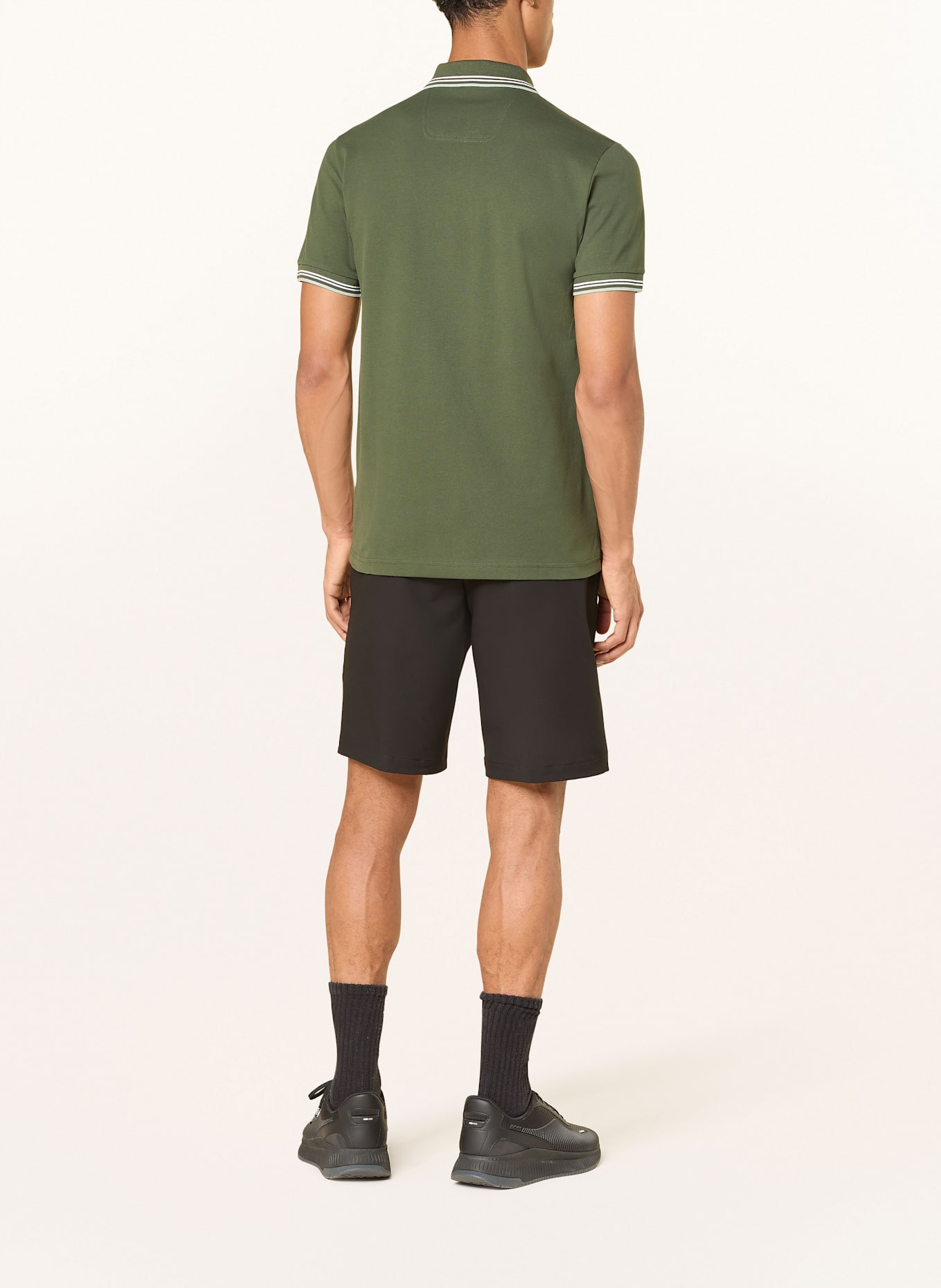 BOSS Piqué-Poloshirt PAUL Slim Fit: DUNKELGRÜN