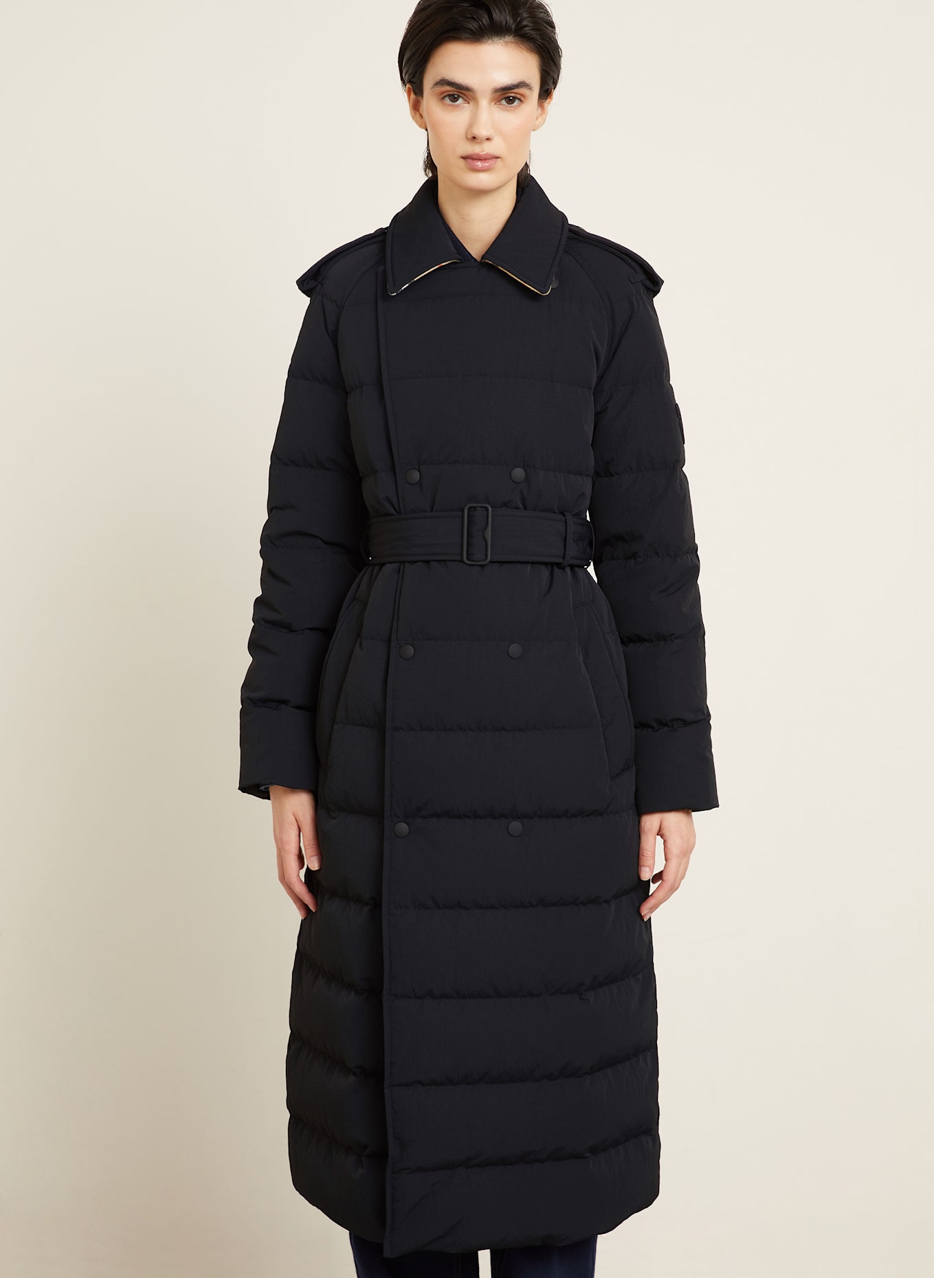 BURBERRY Płaszcz puchowy: CZARNY