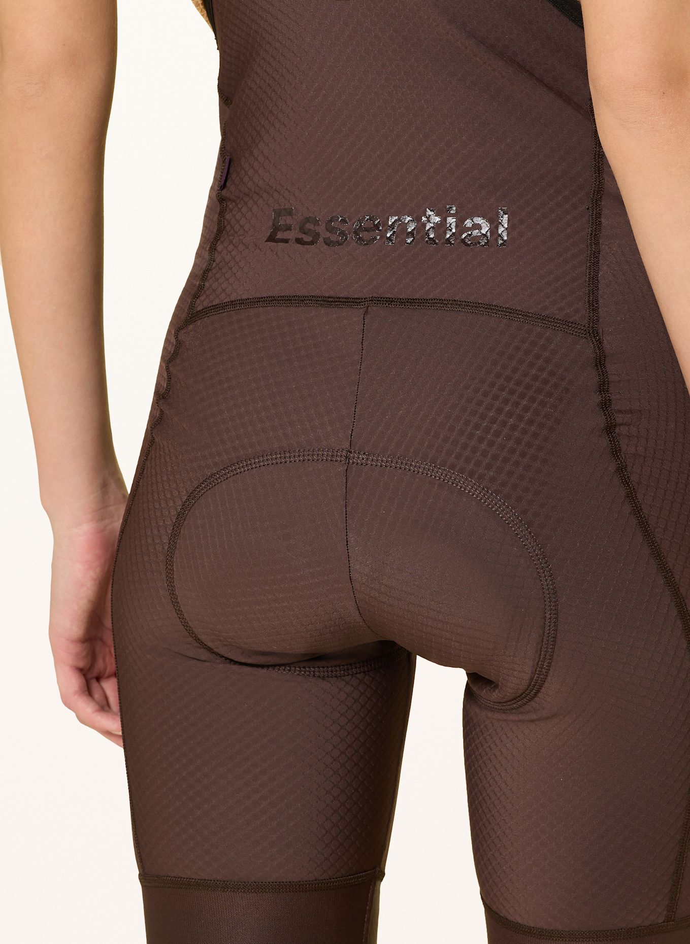 PAS NORMAL STUDIOS Radhose ESSENTIAL BIB mit Trägern und gepolstertem Einsatz: DUNKELBRAUN / SCHWARZ