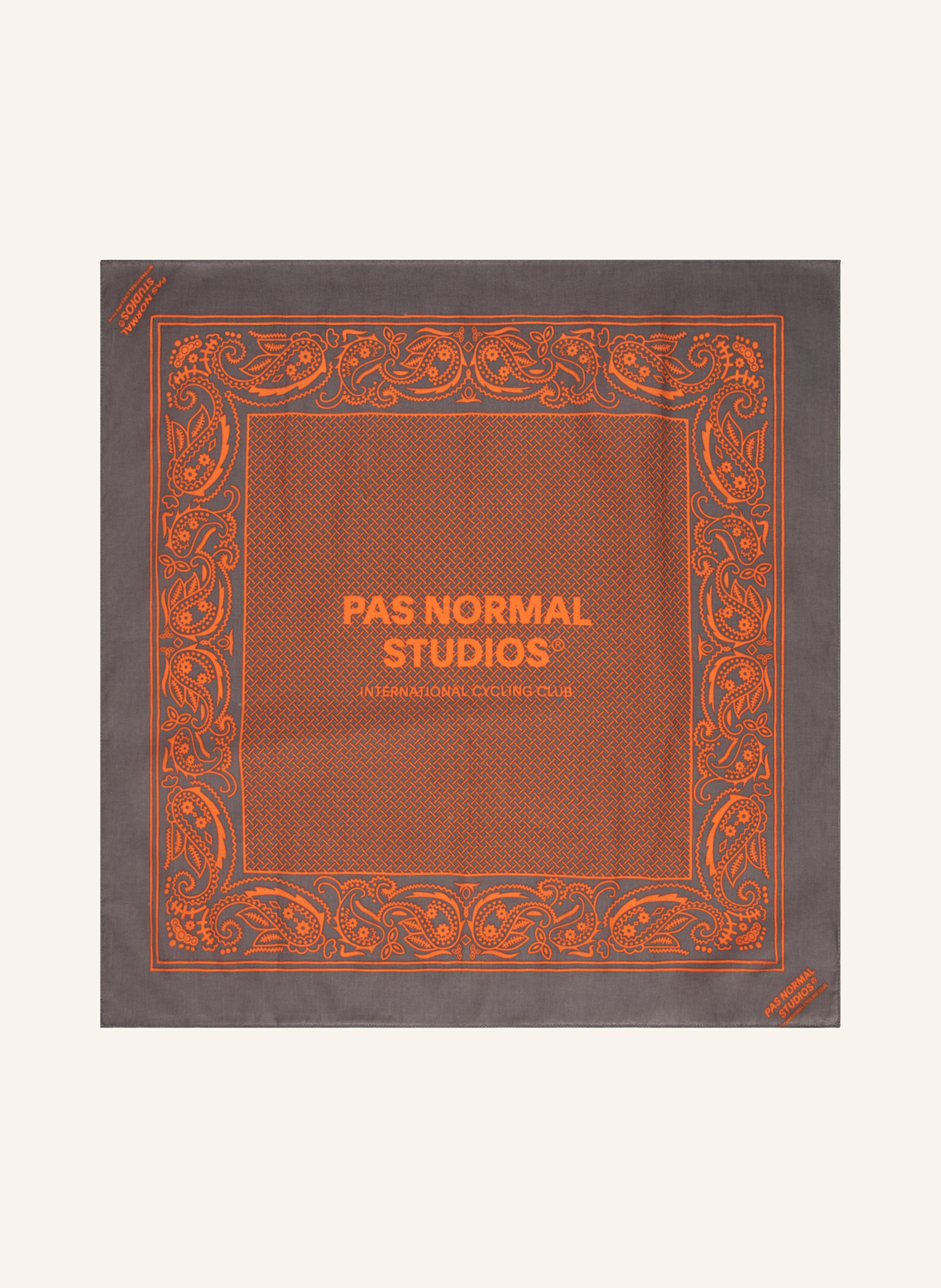 PAS NORMAL STUDIOS Tuch OFF-RACE: GRAU/ ORANGE