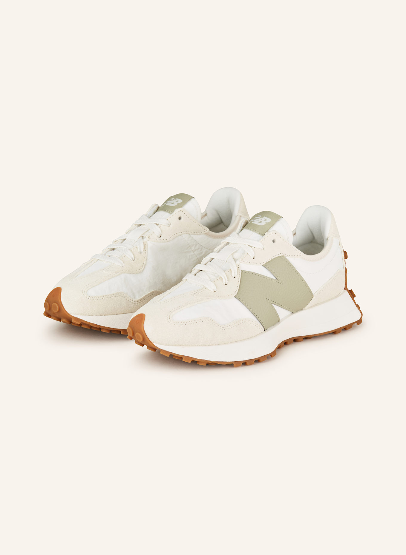 new balance Sneaker 327: WEISS / CREME / OLIV