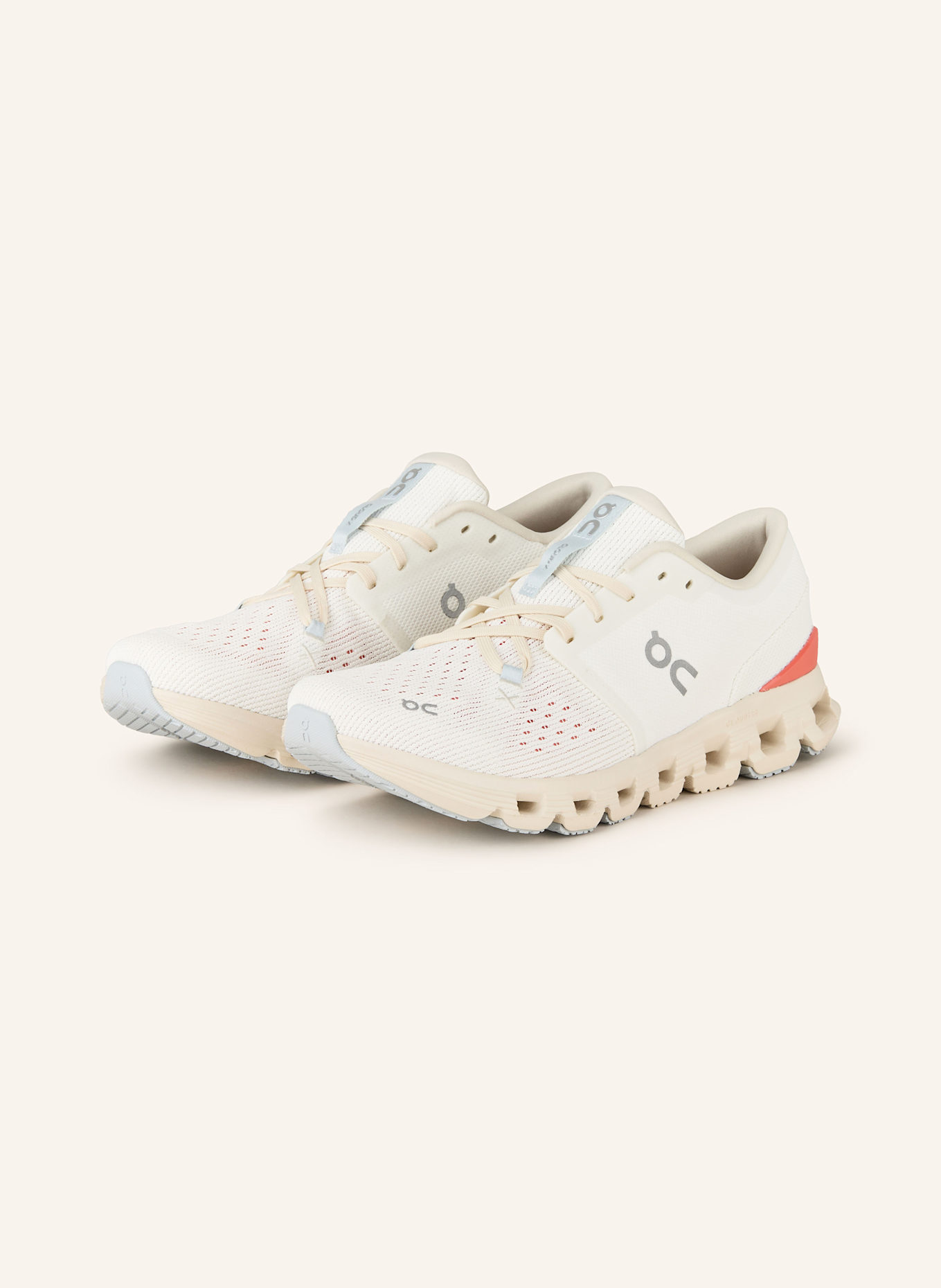On CLOUD X4 fitness shoes: 3297 IVORY | SALMON