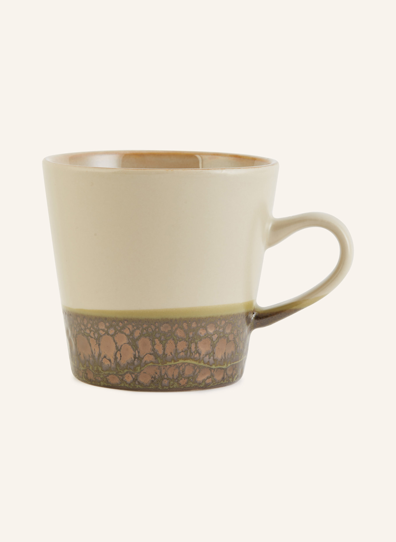 hkliving Set van 4 PEGASUS-bekers met handvat: ZWART / BLAUW / CRÈME