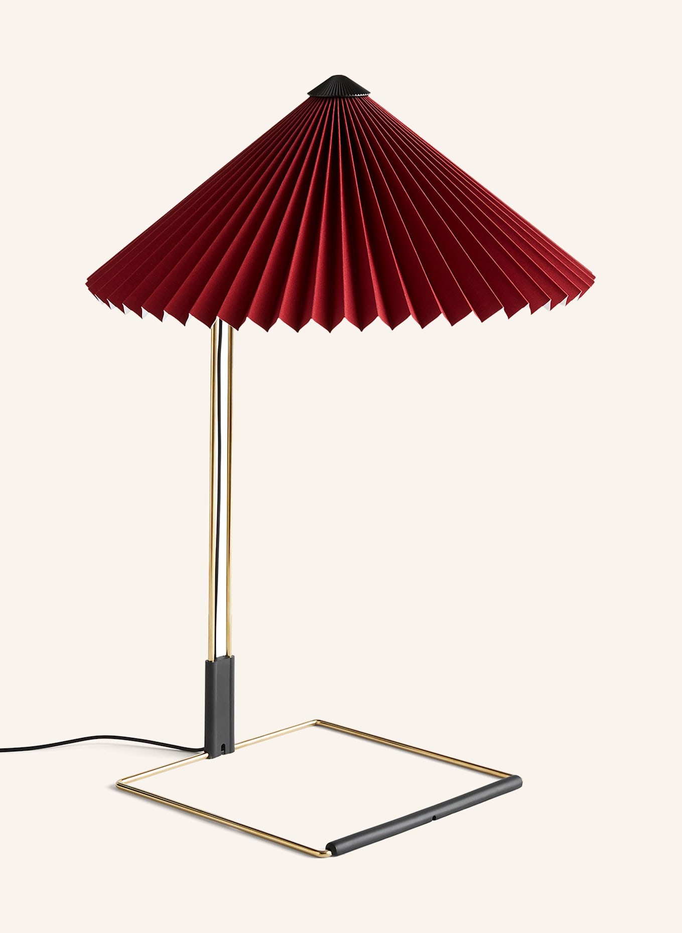 HAY Tischleuchte MATIN 380: DUNKELROT / GOLD