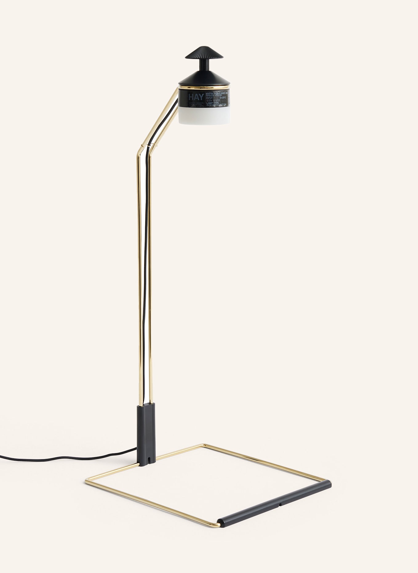HAY Tischleuchte MATIN 380: DUNKELROT / GOLD