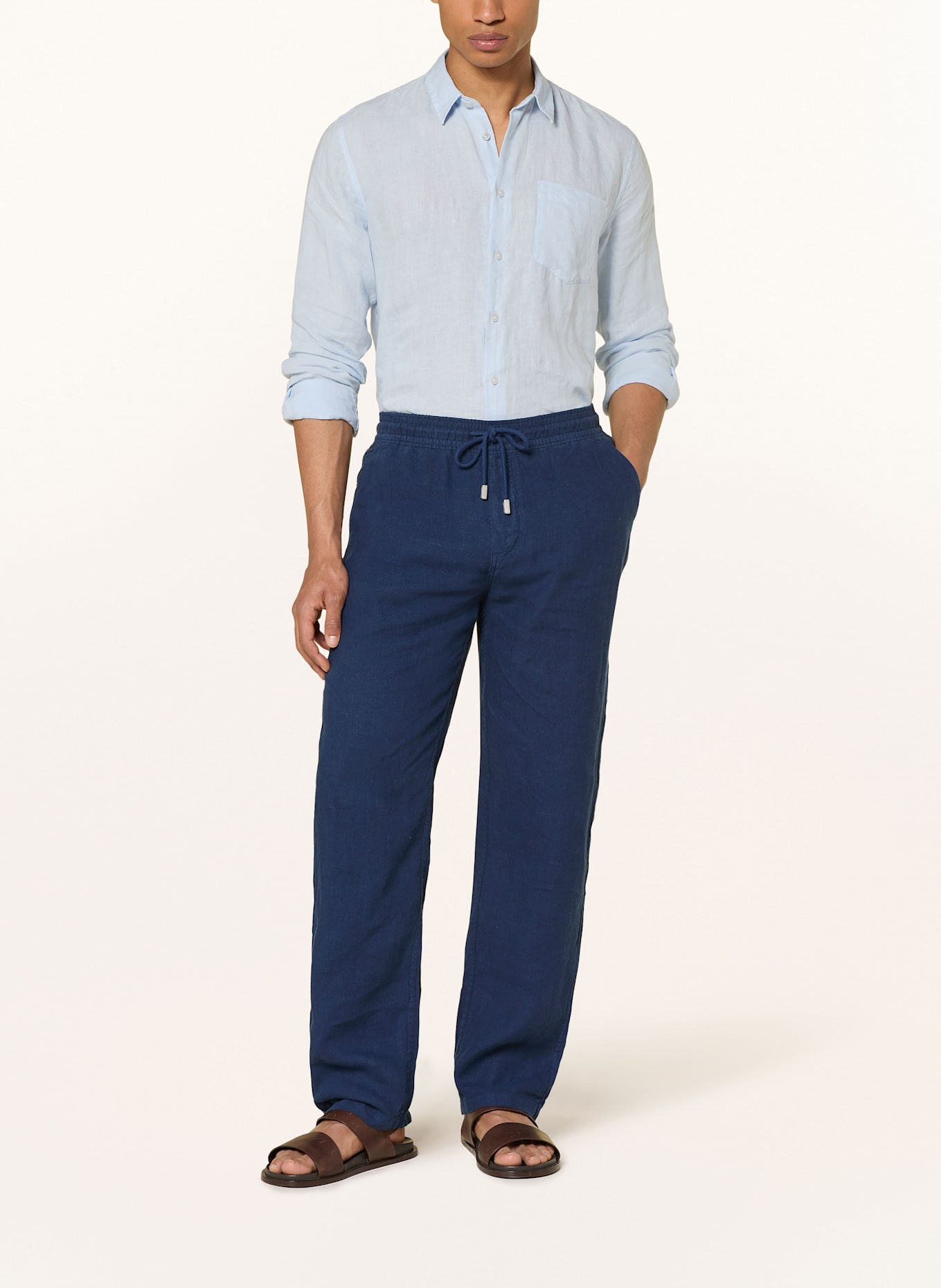 VILEBREQUIN Leinenhose PACHA : DUNKELBLAU
