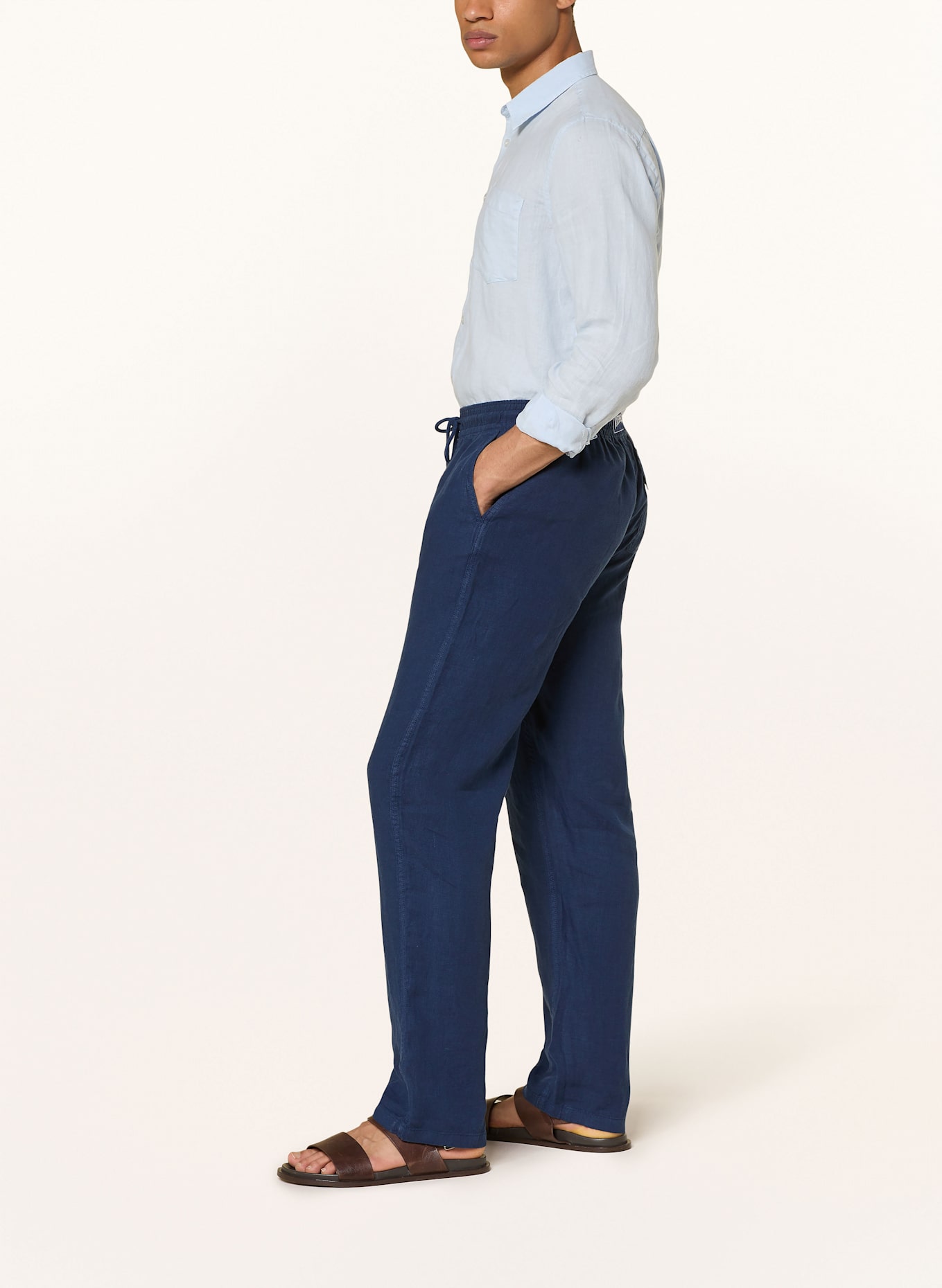 VILEBREQUIN Leinenhose PACHA : DUNKELBLAU