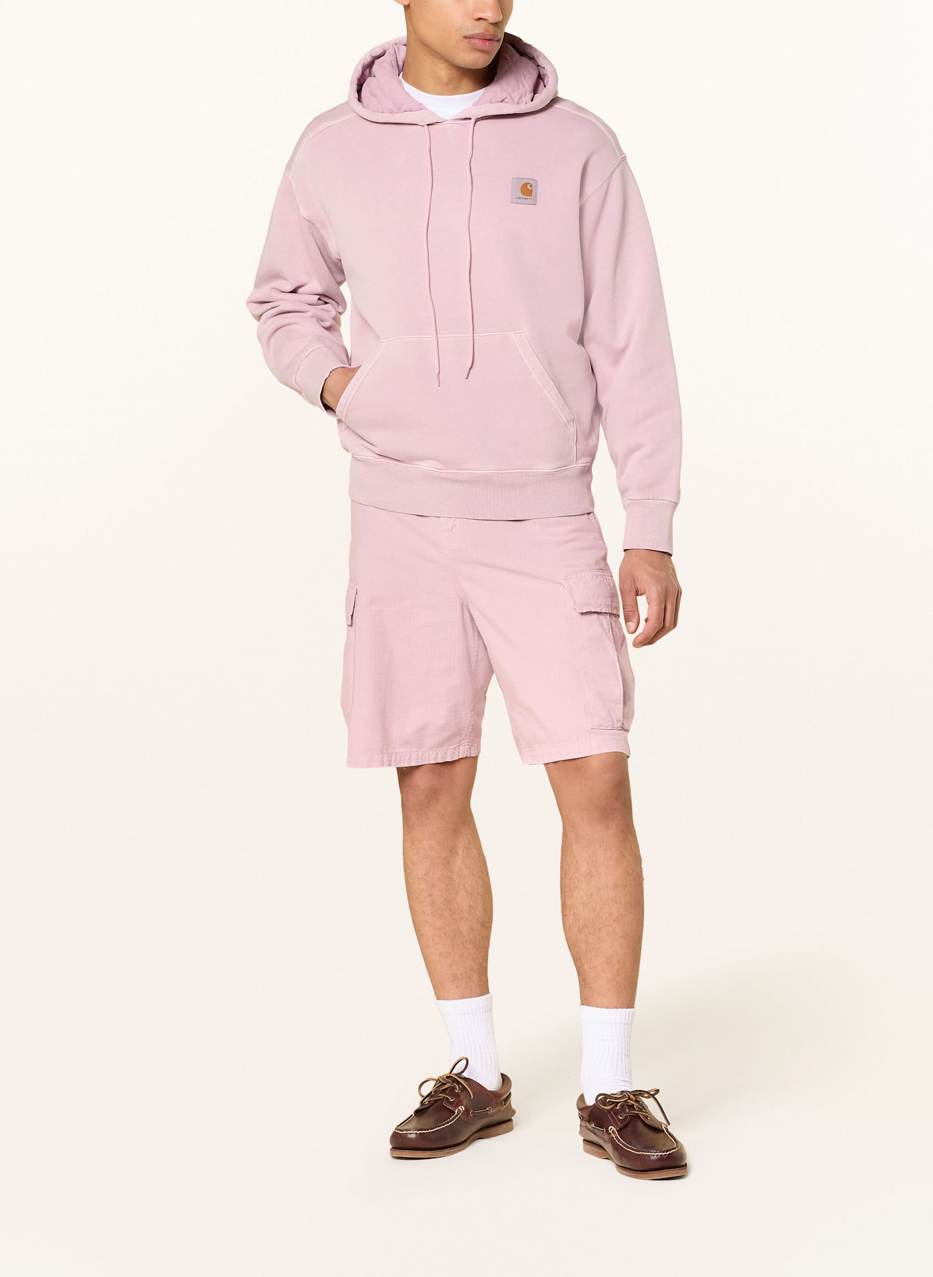 carhartt WIP Bluza z kapturem NELSON: BLADORÓŻOWY