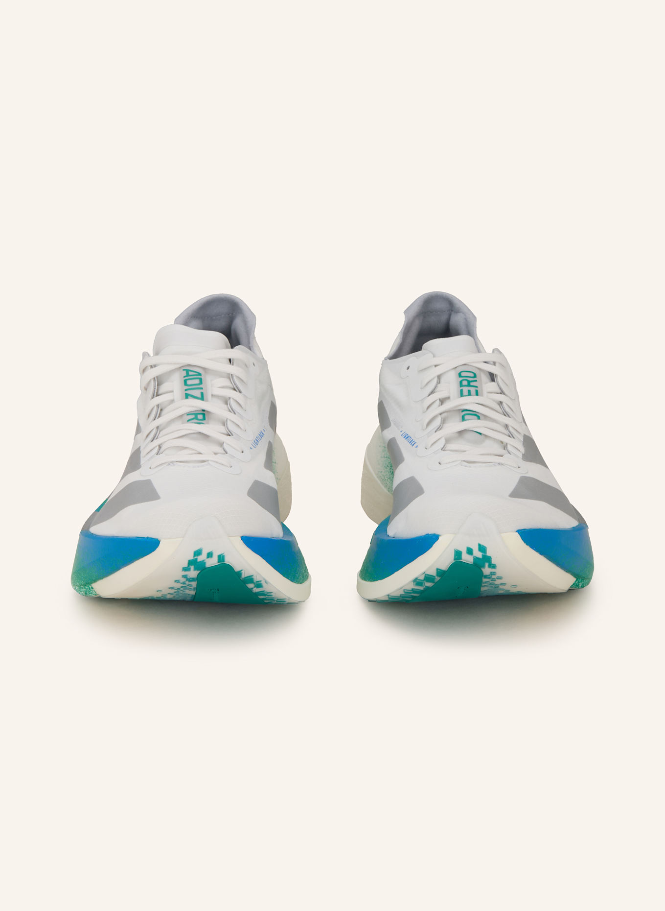 adidas Laufschuhe ADIZERO ADIOS PRO 4: WEISS/ SILBER/ GRÜN