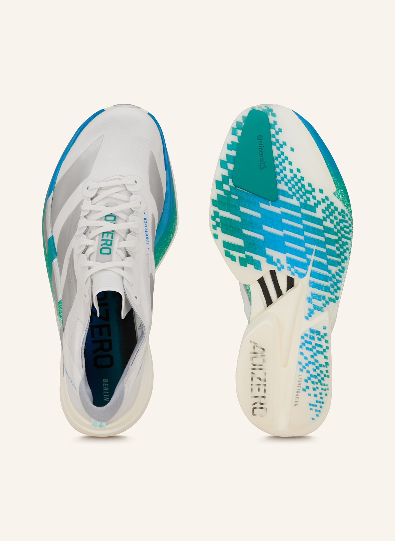 adidas Laufschuhe ADIZERO ADIOS PRO 4: WEISS/ SILBER/ GRÜN